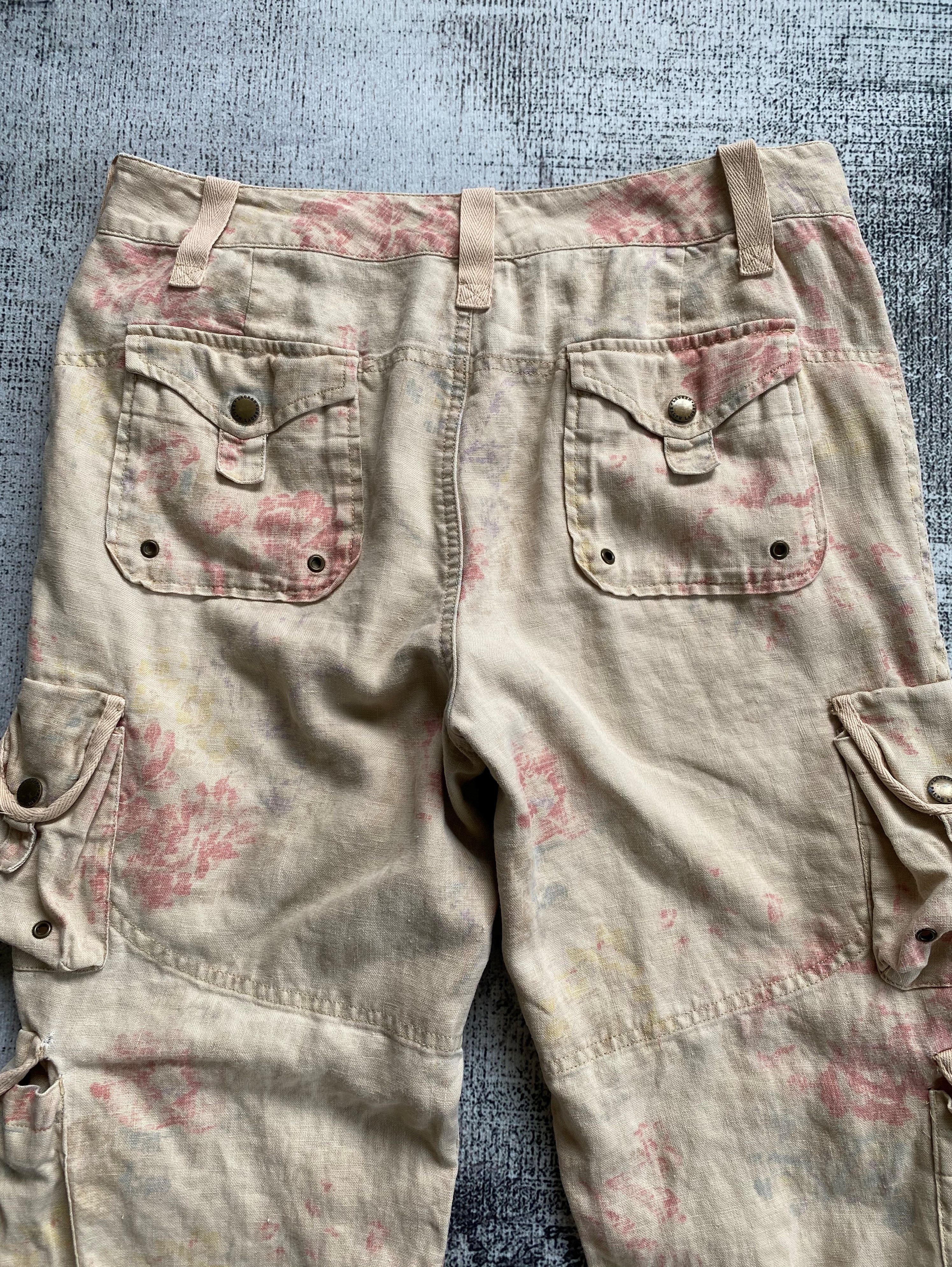 Ralph Lauren SICKS💥Vintage Lauren Ralph Lauren Linen Woman Cargo Pants Size 31" - 13 Thumbnail