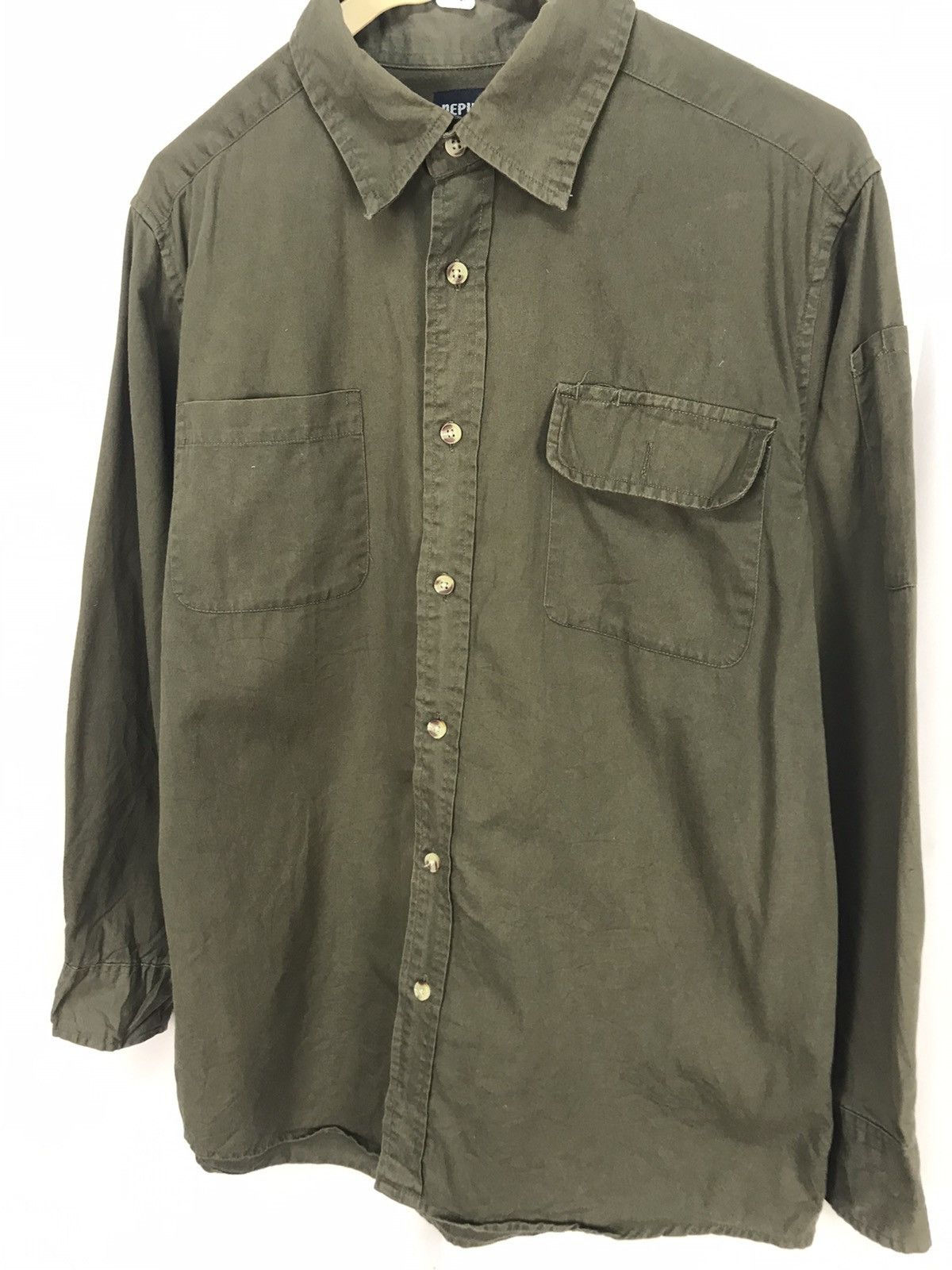 Flannel × Japanese Brand Nepuca button up flannel shirt like military shirt Size US M / EU 48-50 / 2 - 5 Thumbnail