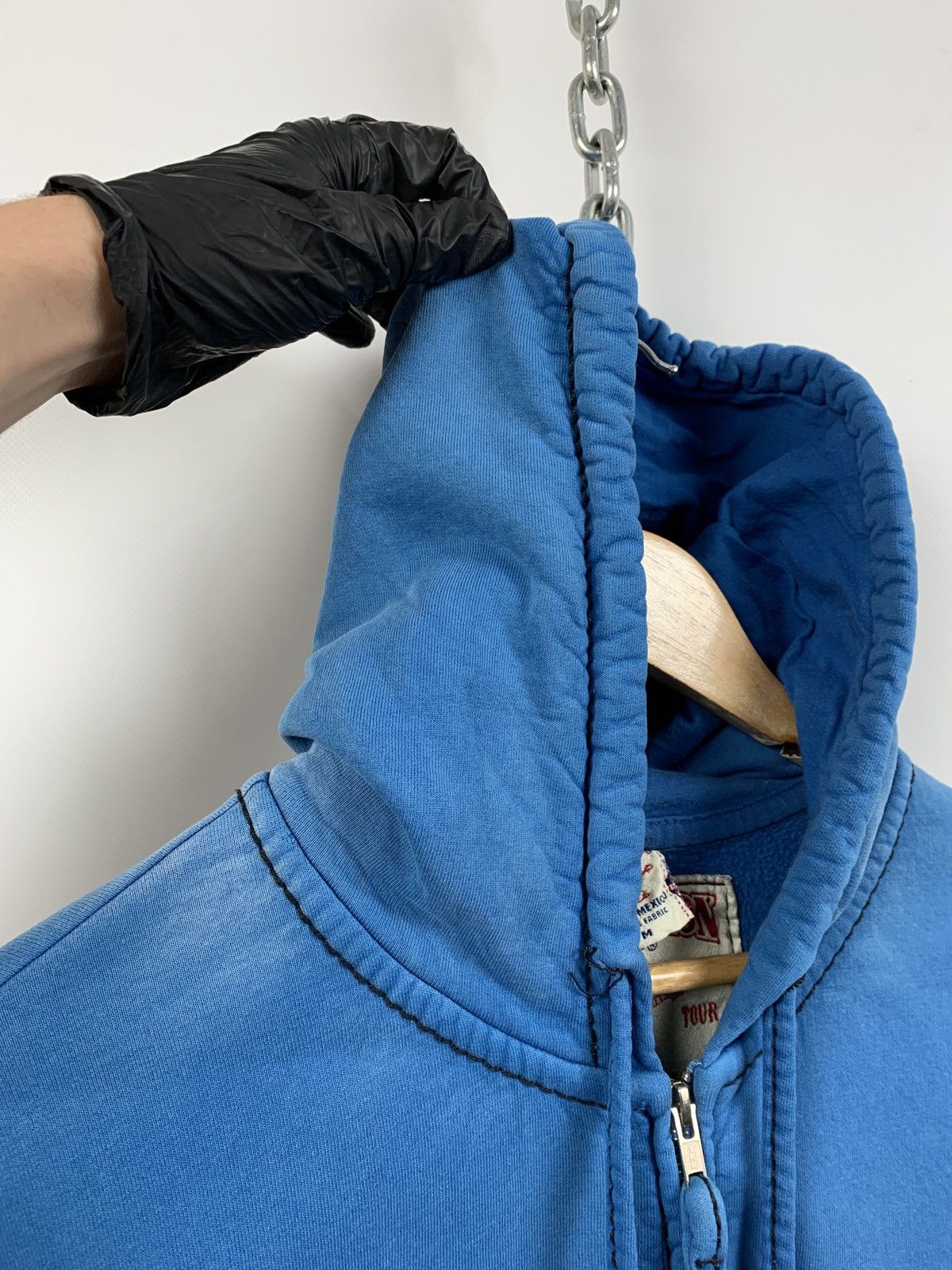 True Religion Vintage True Religion Faded Blue Zip Hoodie Size US M / EU 48-50 / 2 - 15 Thumbnail