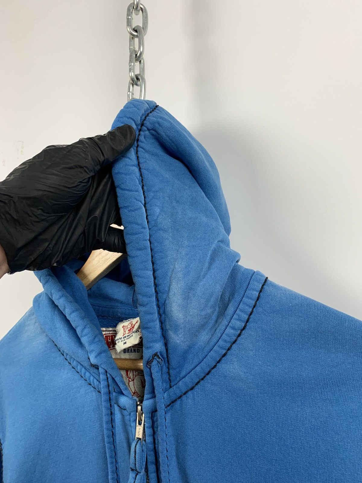 True Religion Vintage True Religion Faded Blue Zip Hoodie Size US M / EU 48-50 / 2 - 14 Thumbnail