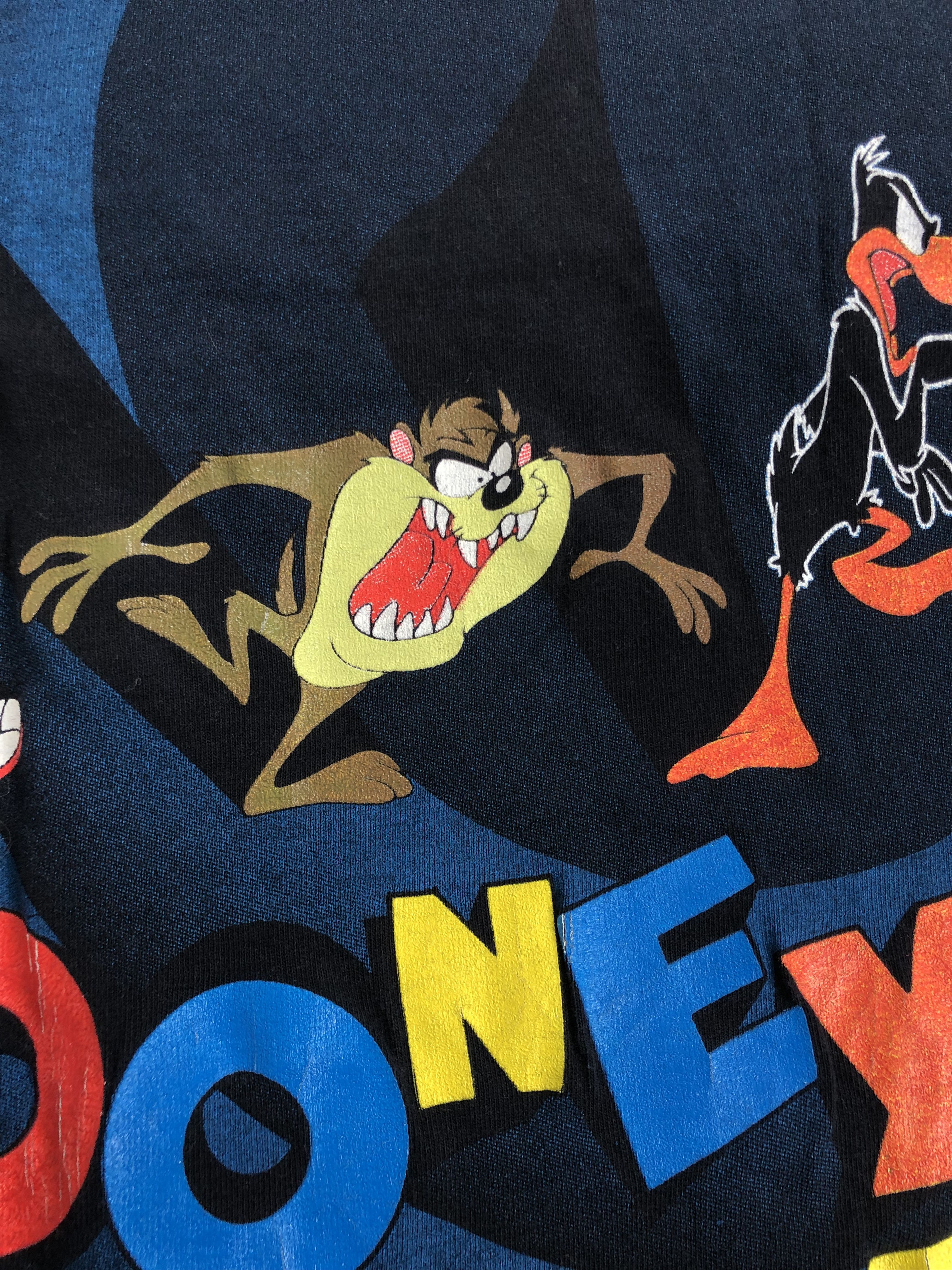 Cartoon Network Vintage 1992 Looney Tunes Taz Marvin Duffy Duck Coyote Bugs Size US L / EU 52-54 / 3 - 10 Thumbnail