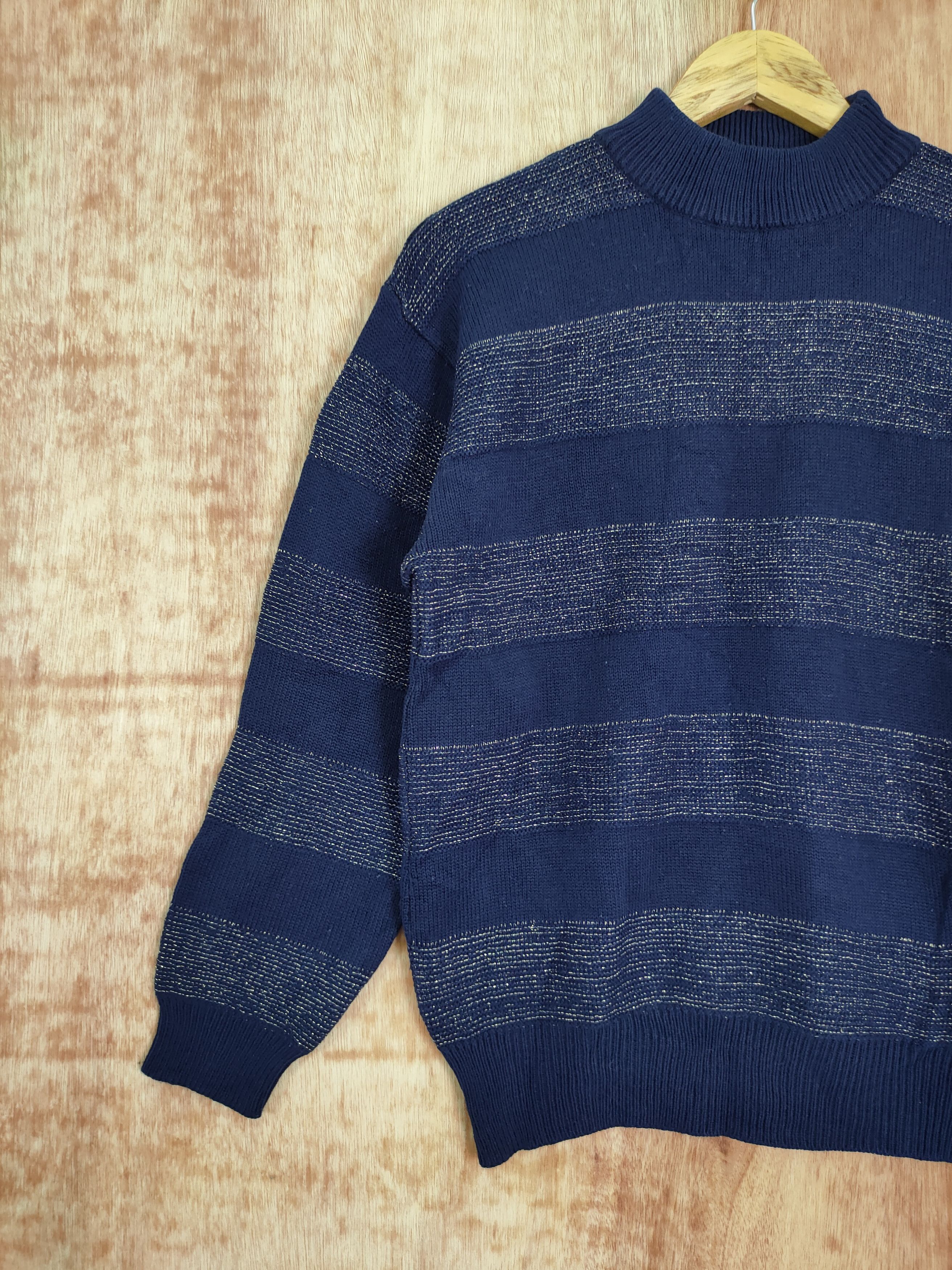 Japanese Brand Original design stripe knitwear sweatshirt vintage #4137 Size US M / EU 48-50 / 2 - 2 Thumbnail