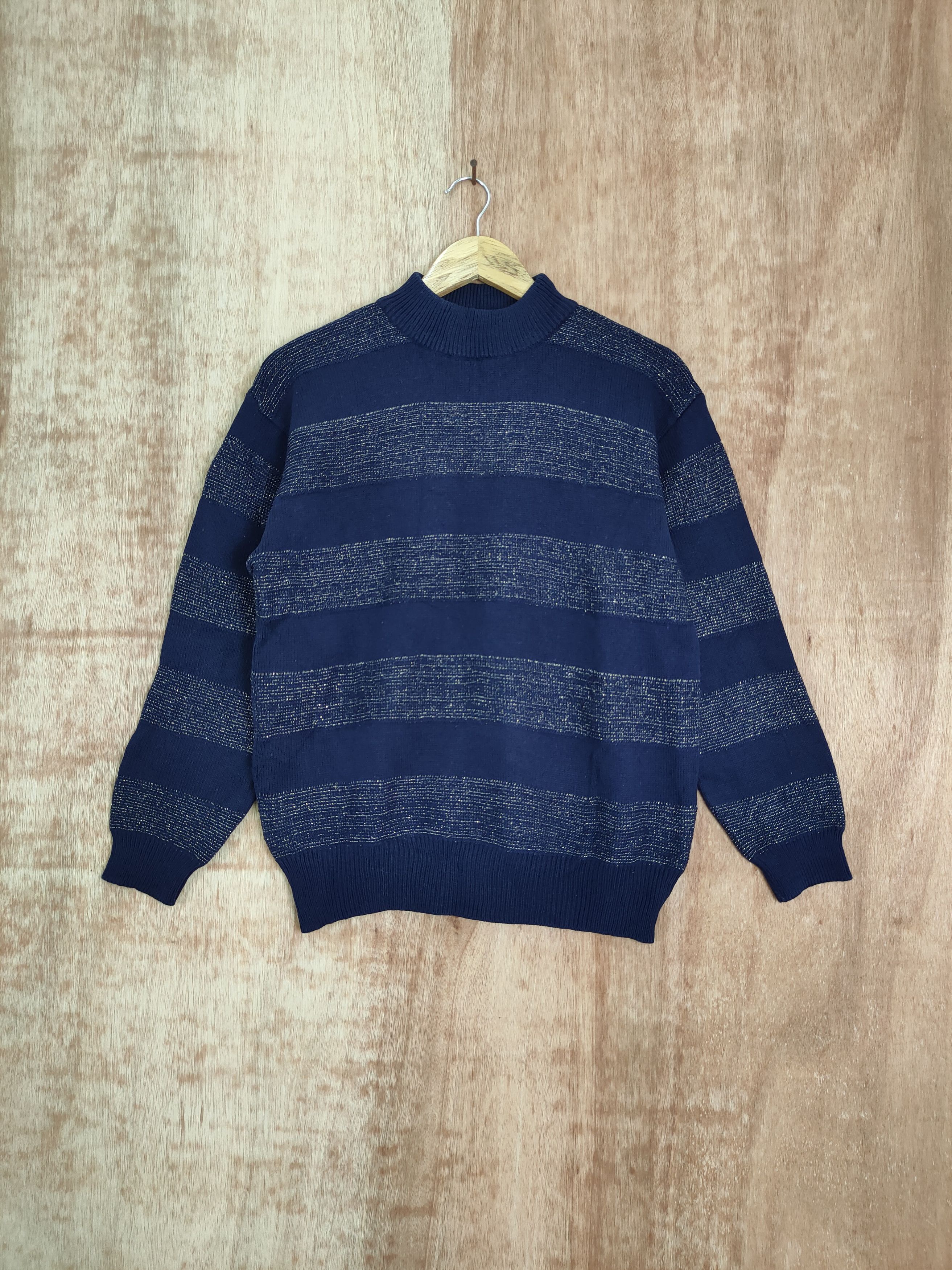 Japanese Brand Original design stripe knitwear sweatshirt vintage #4137 Size US M / EU 48-50 / 2 - 1 Thumbnail