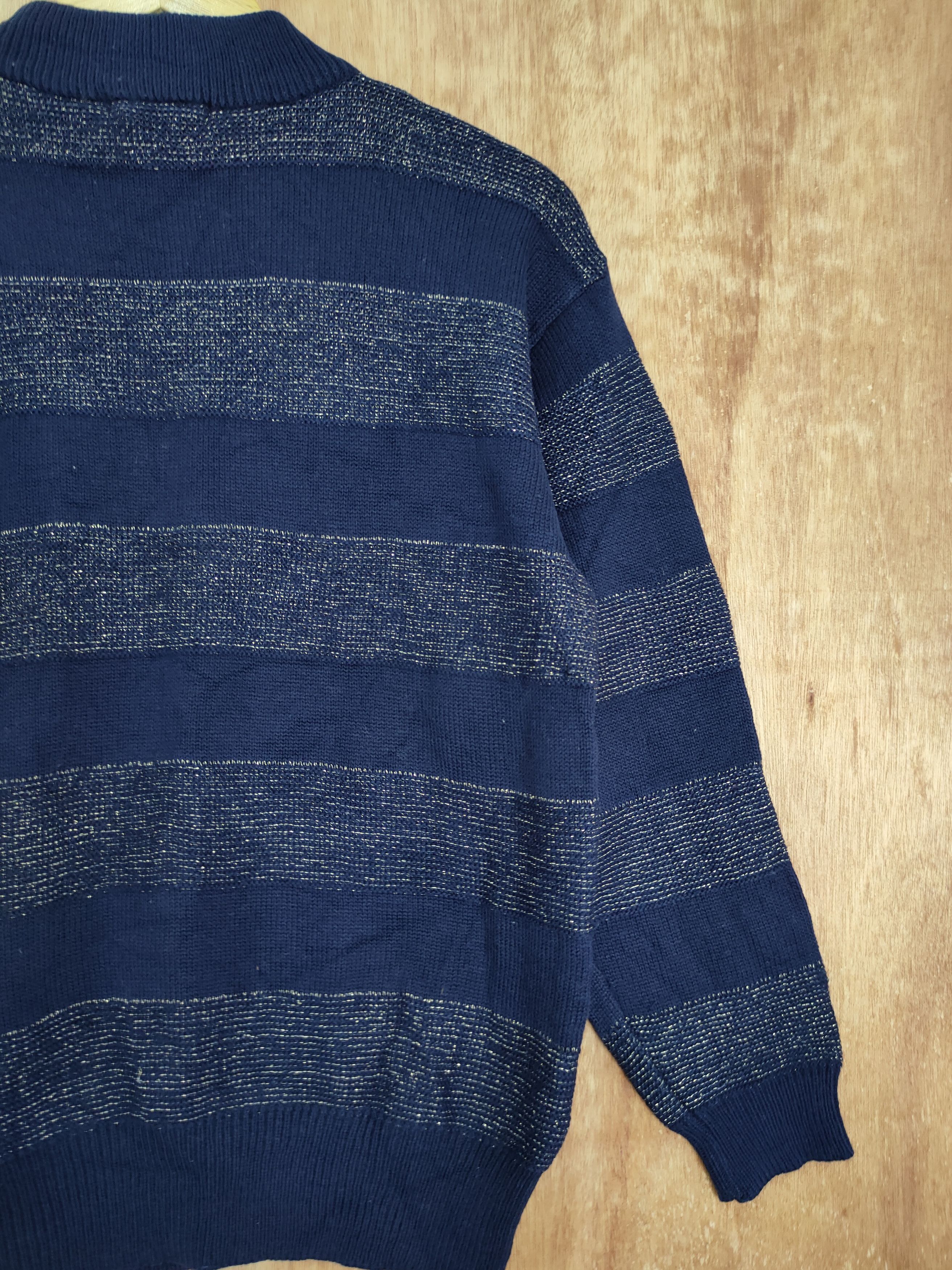Japanese Brand Original design stripe knitwear sweatshirt vintage #4137 Size US M / EU 48-50 / 2 - 9 Thumbnail