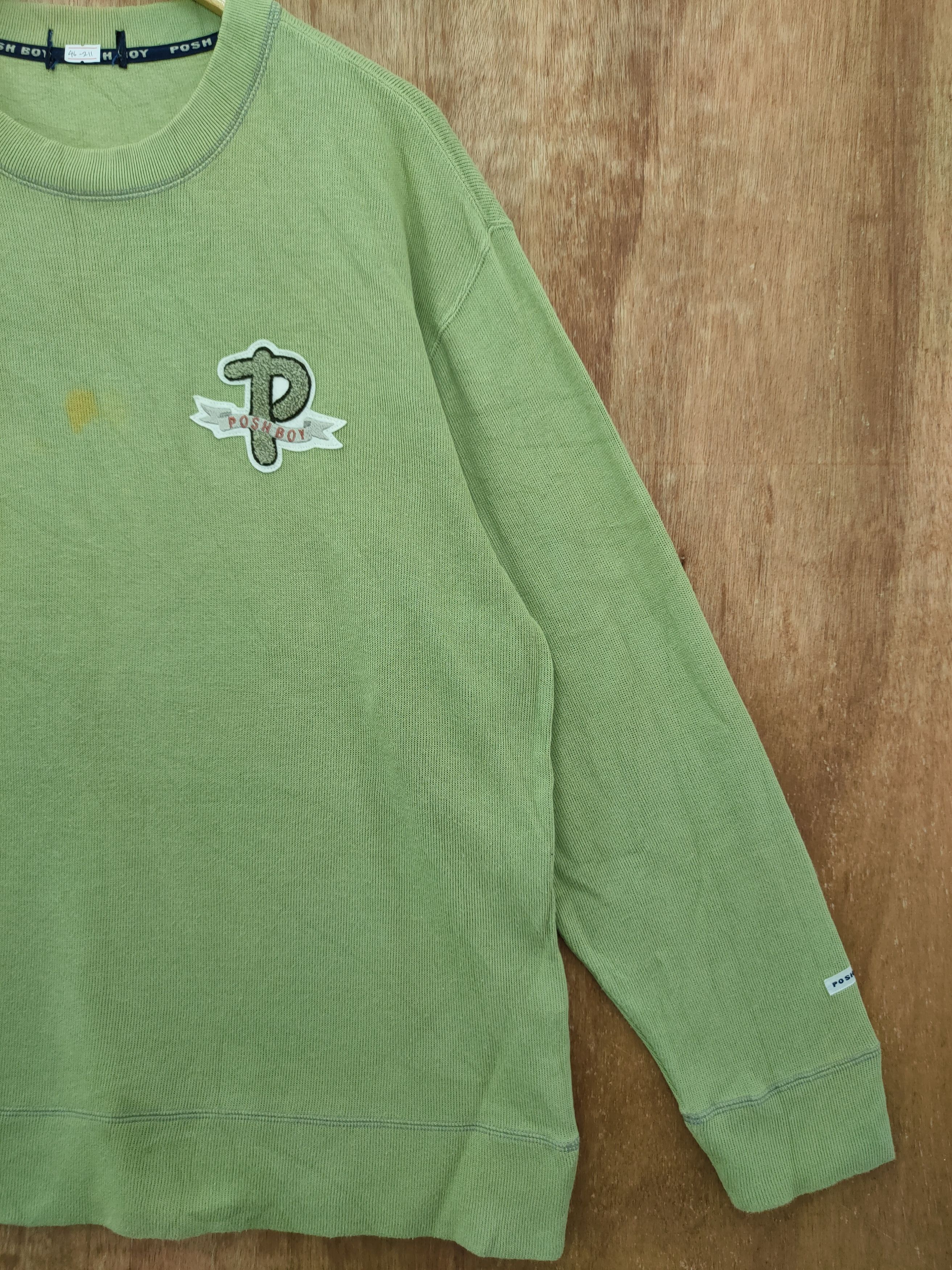 Vintage DL Posh Boy green vintage sweatshirt #46-211 Size US L / EU 52-54 / 3 - 3 Thumbnail