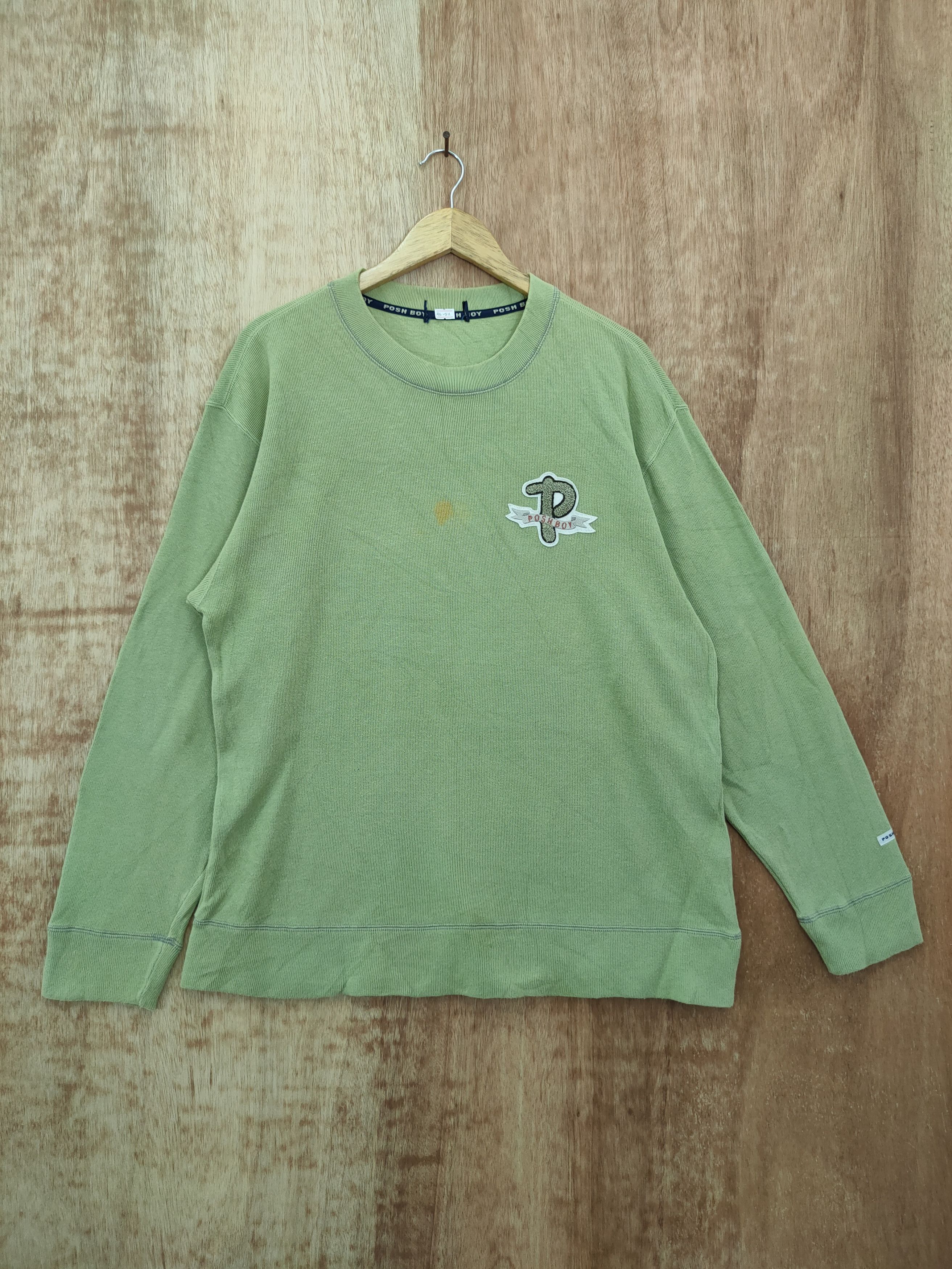 Vintage DL Posh Boy green vintage sweatshirt #46-211 Size US L / EU 52-54 / 3 - 1 Thumbnail