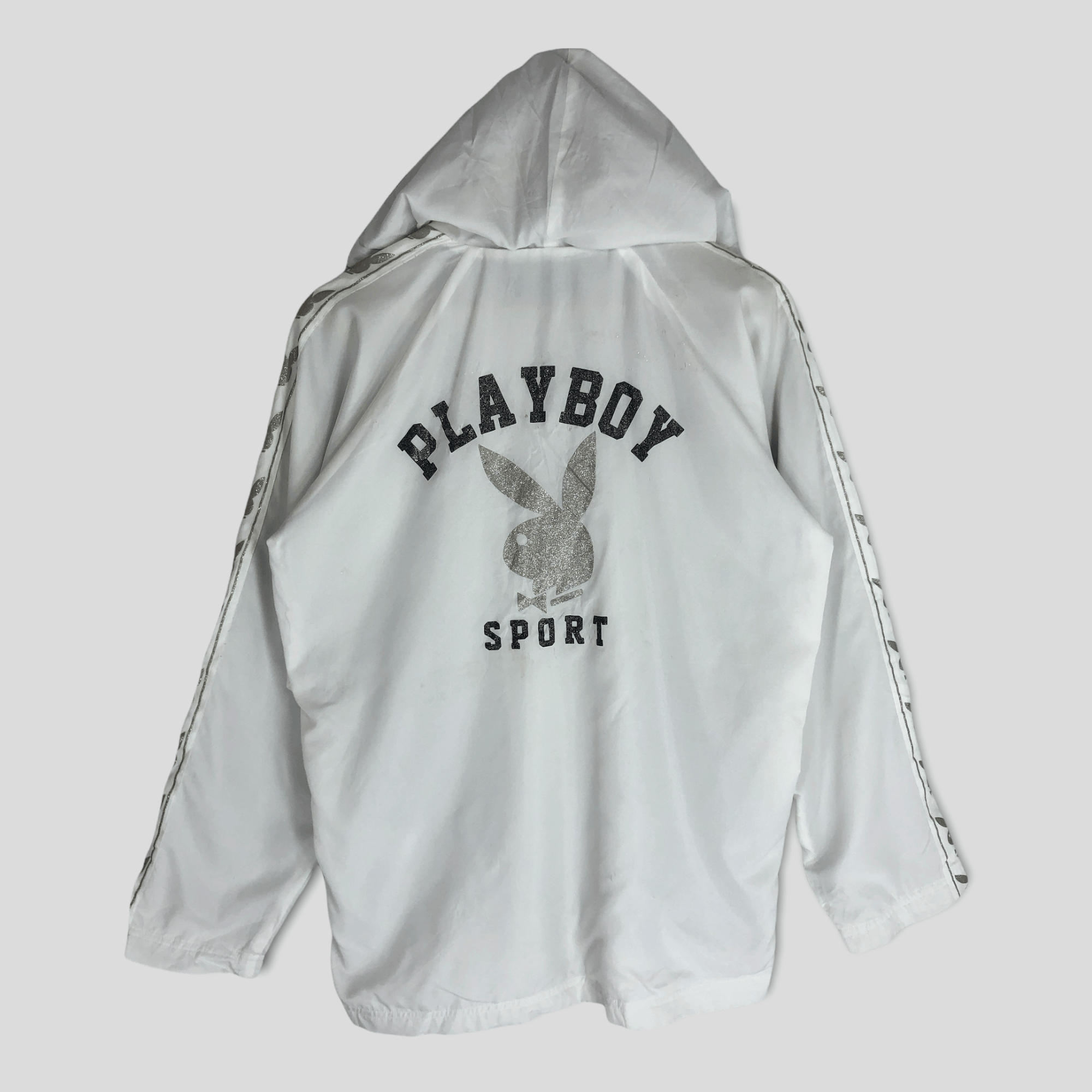 Vintage Playboy Sport Zipper Jacket With Hoodie Medium Size