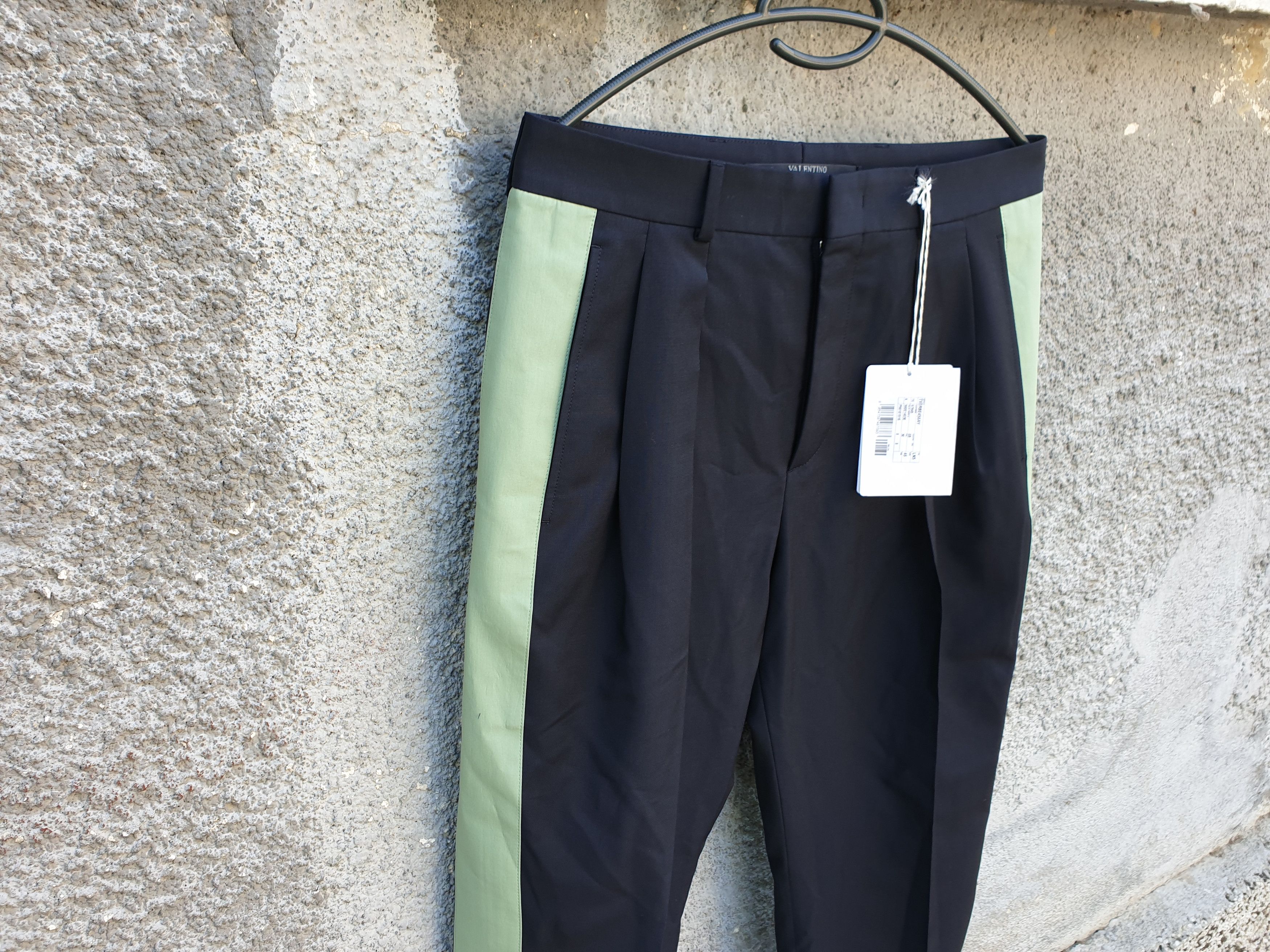 Valentino $795 VALENTINO Blue Contrast-Panel Straight-Leg Trousers Size US 30 / EU 46 - 9 Thumbnail
