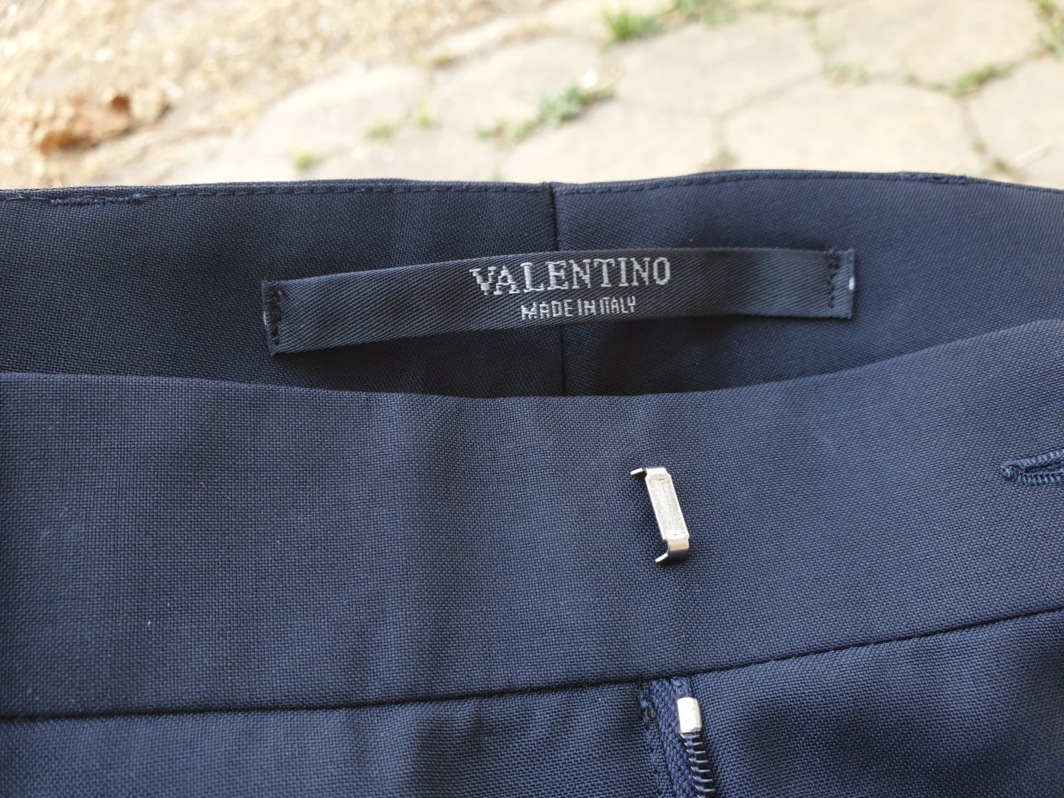 Valentino $795 VALENTINO Blue Contrast-Panel Straight-Leg Trousers Size US 30 / EU 46 - 15 Thumbnail