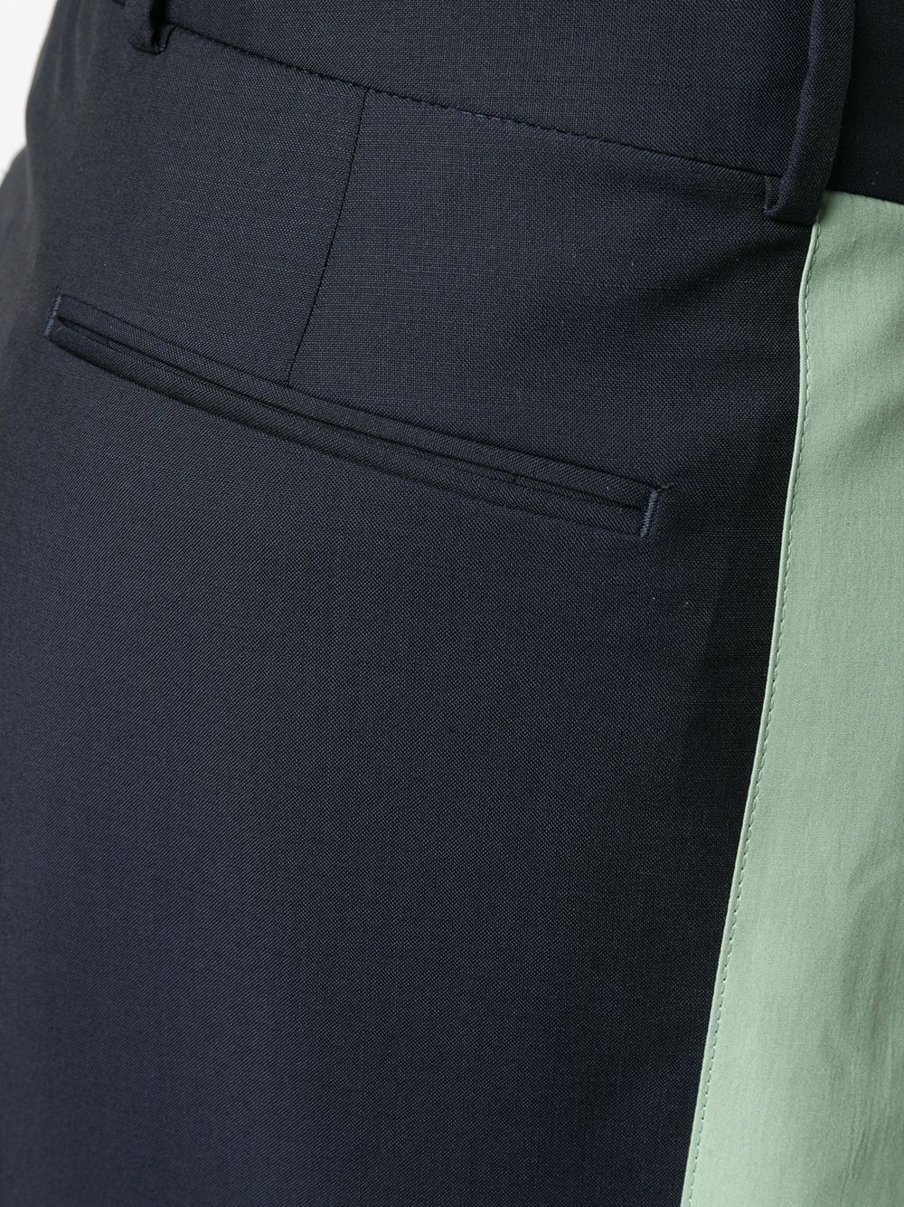 Valentino $795 VALENTINO Blue Contrast-Panel Straight-Leg Trousers Size US 30 / EU 46 - 7 Thumbnail