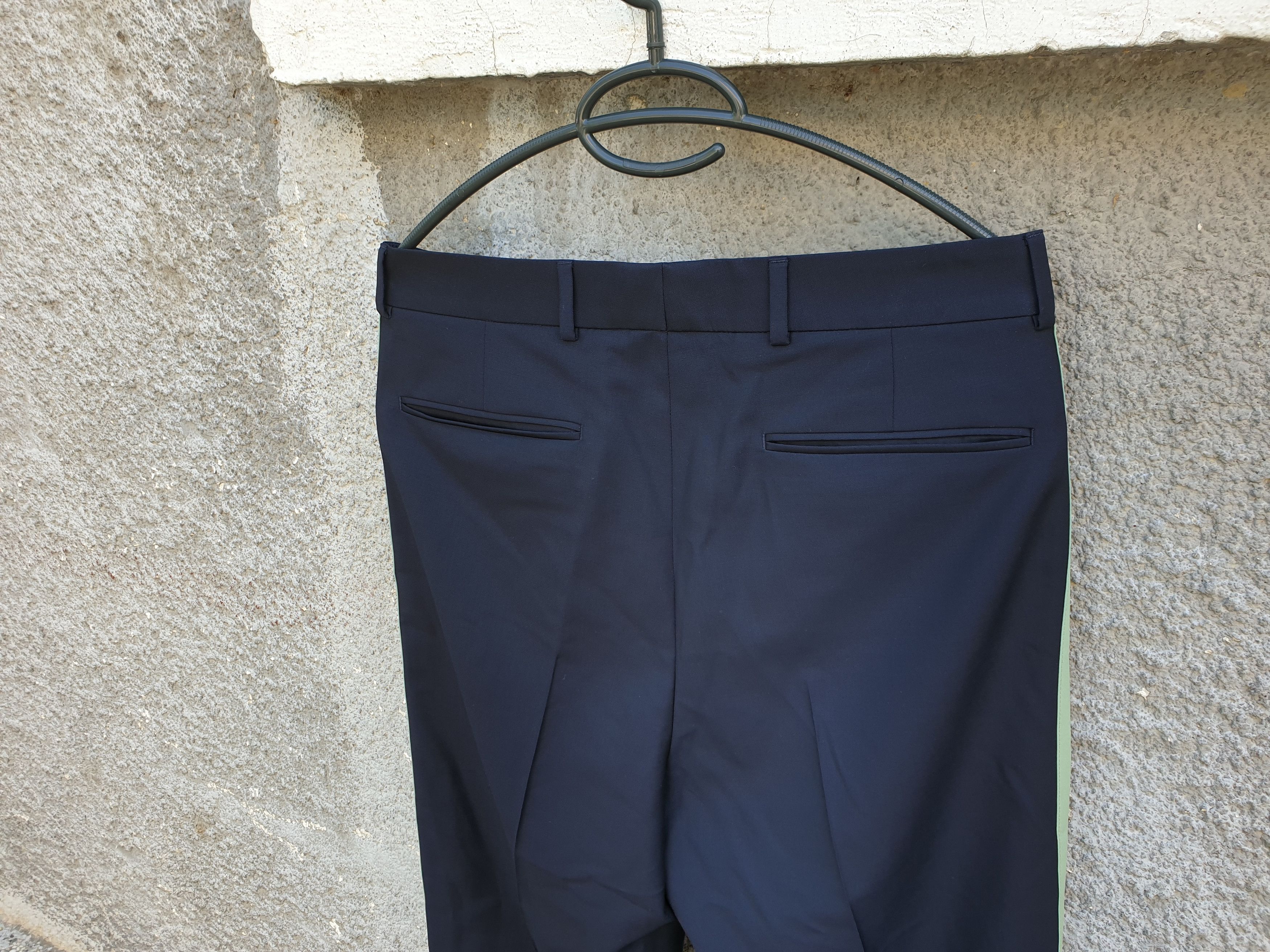 Valentino $795 VALENTINO Blue Contrast-Panel Straight-Leg Trousers Size US 30 / EU 46 - 13 Thumbnail