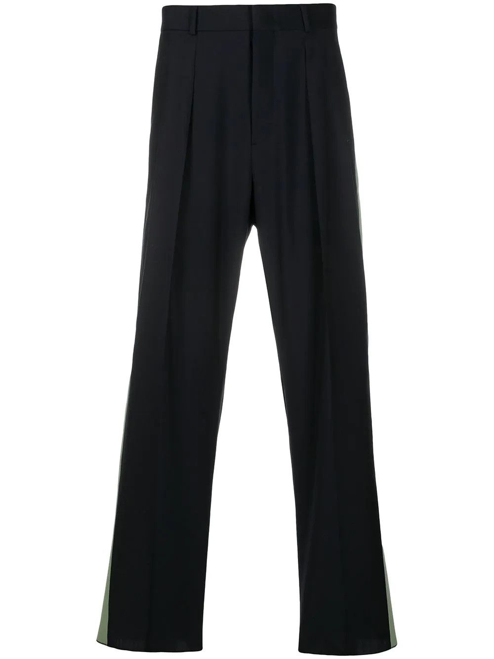 Valentino $795 VALENTINO Blue Contrast-Panel Straight-Leg Trousers Size US 30 / EU 46 - 3 Thumbnail