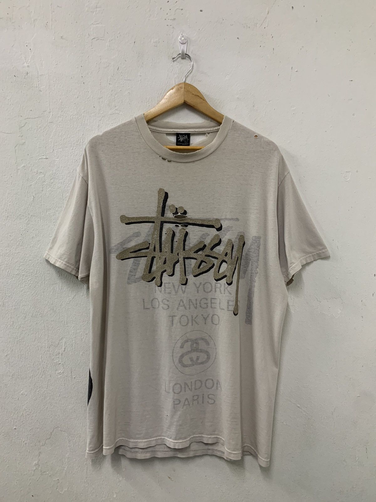 Distressed Stussy Reversible