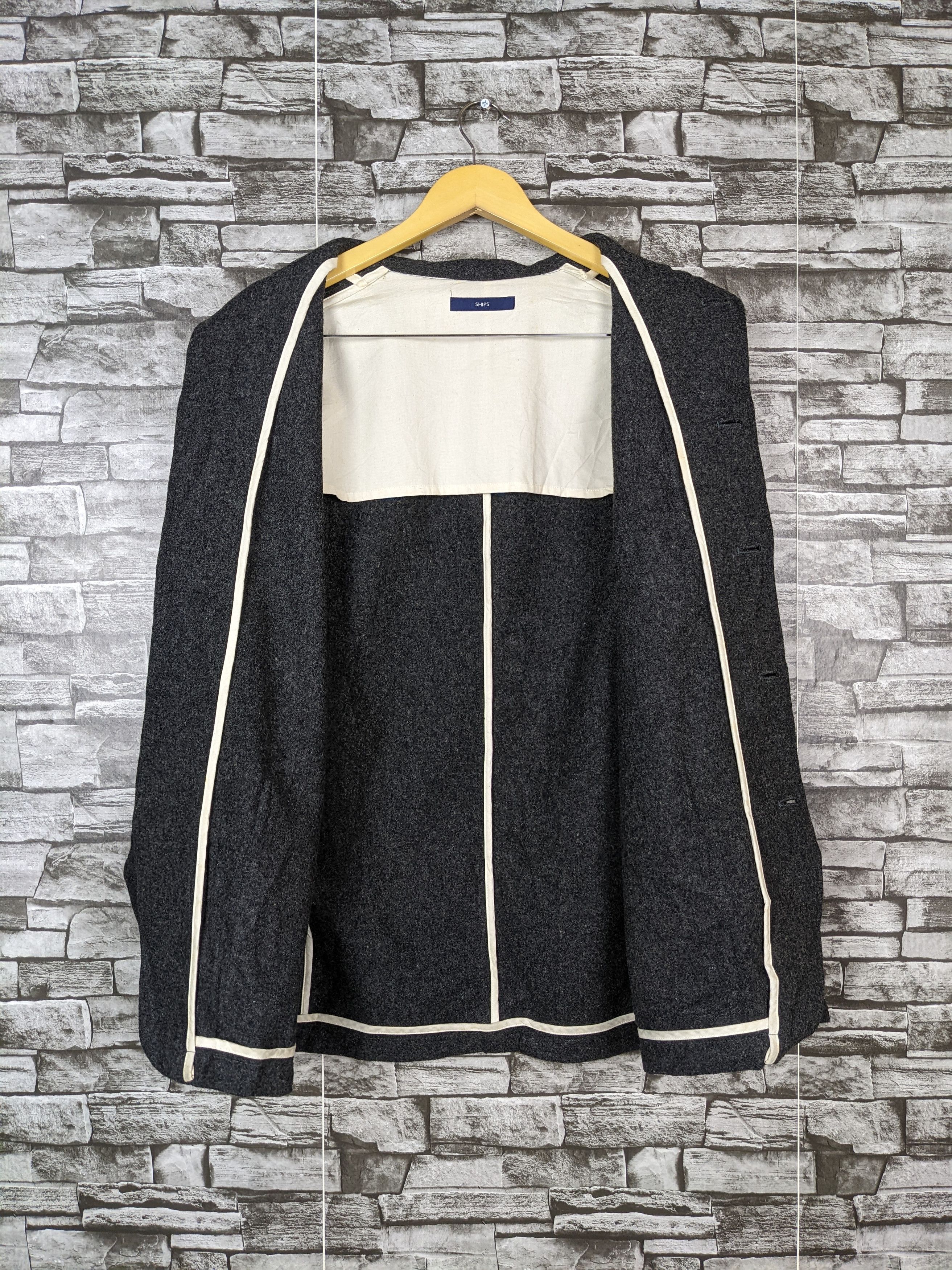 SHIPS Ships Japan Wool Light Jacket Button On Coat Outerwear Size US L / EU 52-54 / 3 - 9 Thumbnail