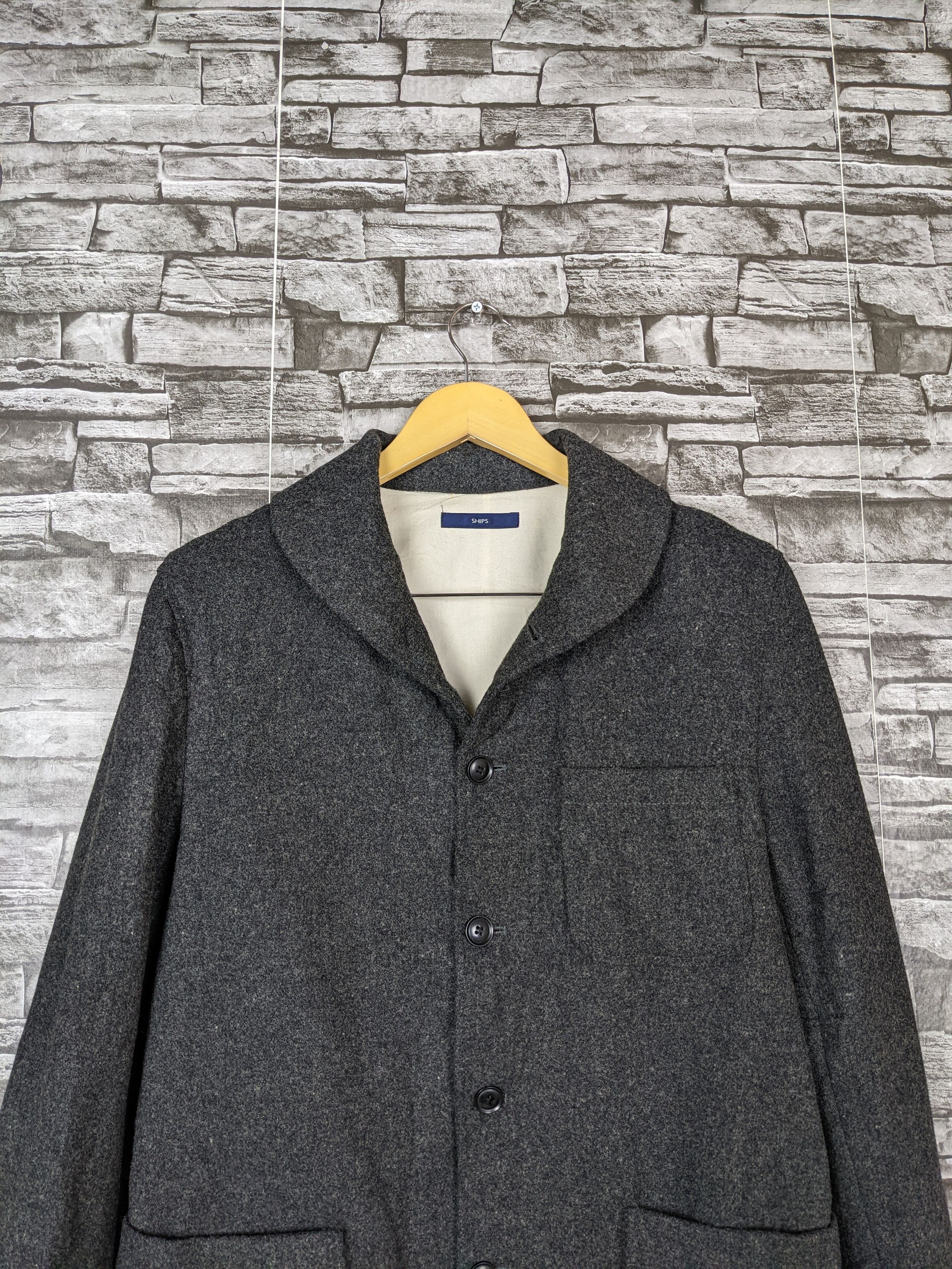 SHIPS Ships Japan Wool Light Jacket Button On Coat Outerwear Size US L / EU 52-54 / 3 - 3 Thumbnail