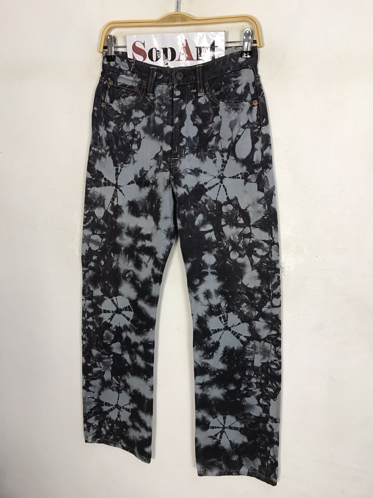 Japanese Brand × Vintage Vintage Blue Way Design Tie Dye Zipper Style Size US 27 - 4 Thumbnail