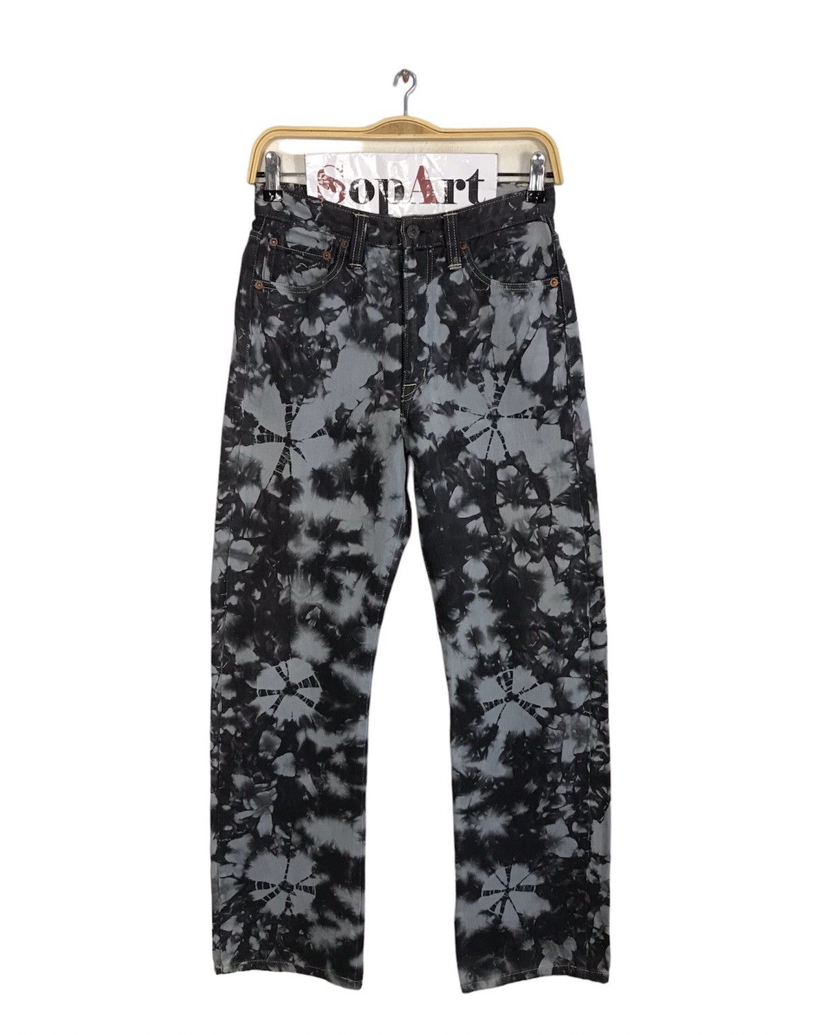 Japanese Brand × Vintage Vintage Blue Way Design Tie Dye Zipper Style Size US 27 - 1 Thumbnail