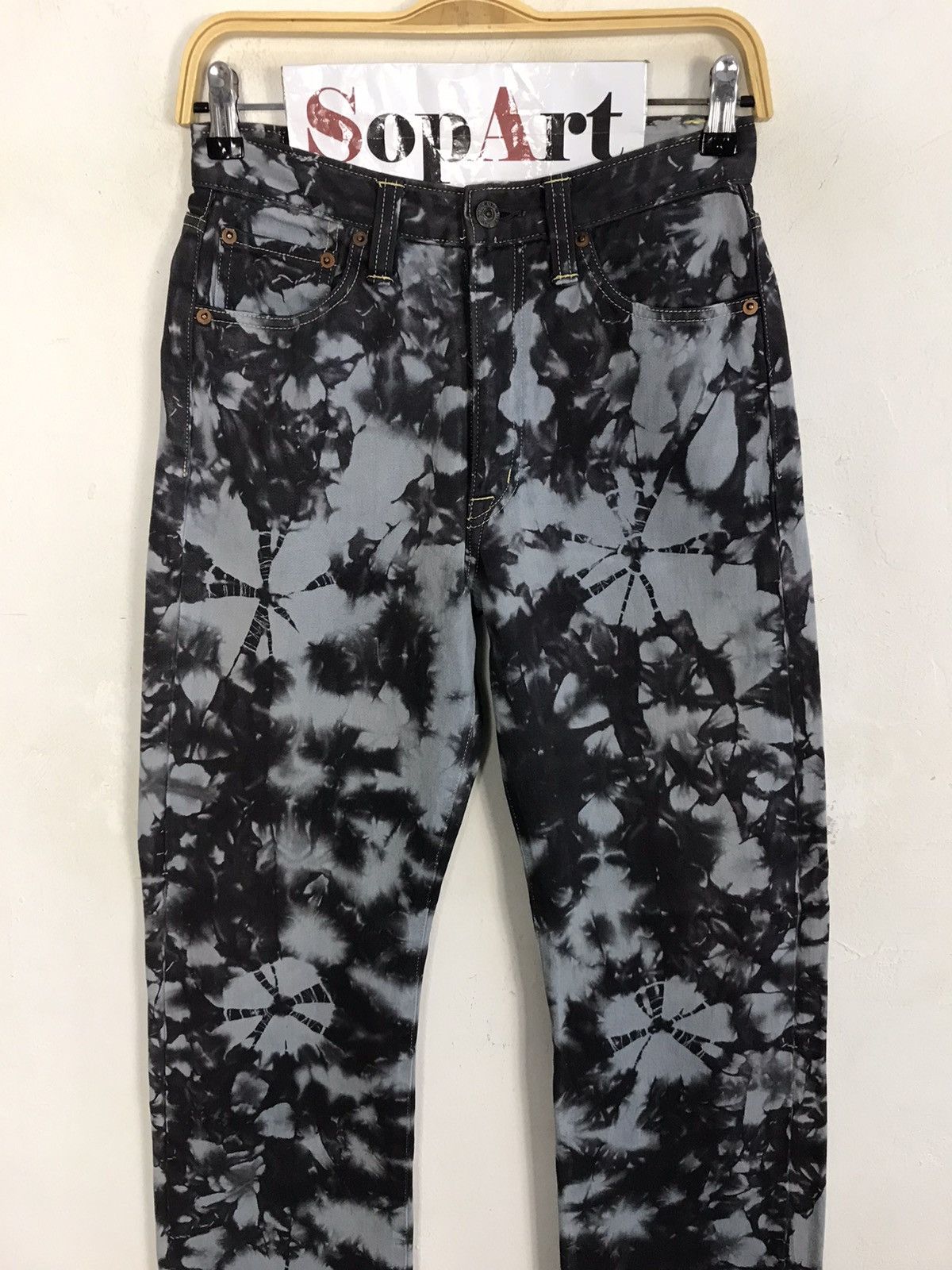 Japanese Brand × Vintage Vintage Blue Way Design Tie Dye Zipper Style Size US 27 - 3 Thumbnail