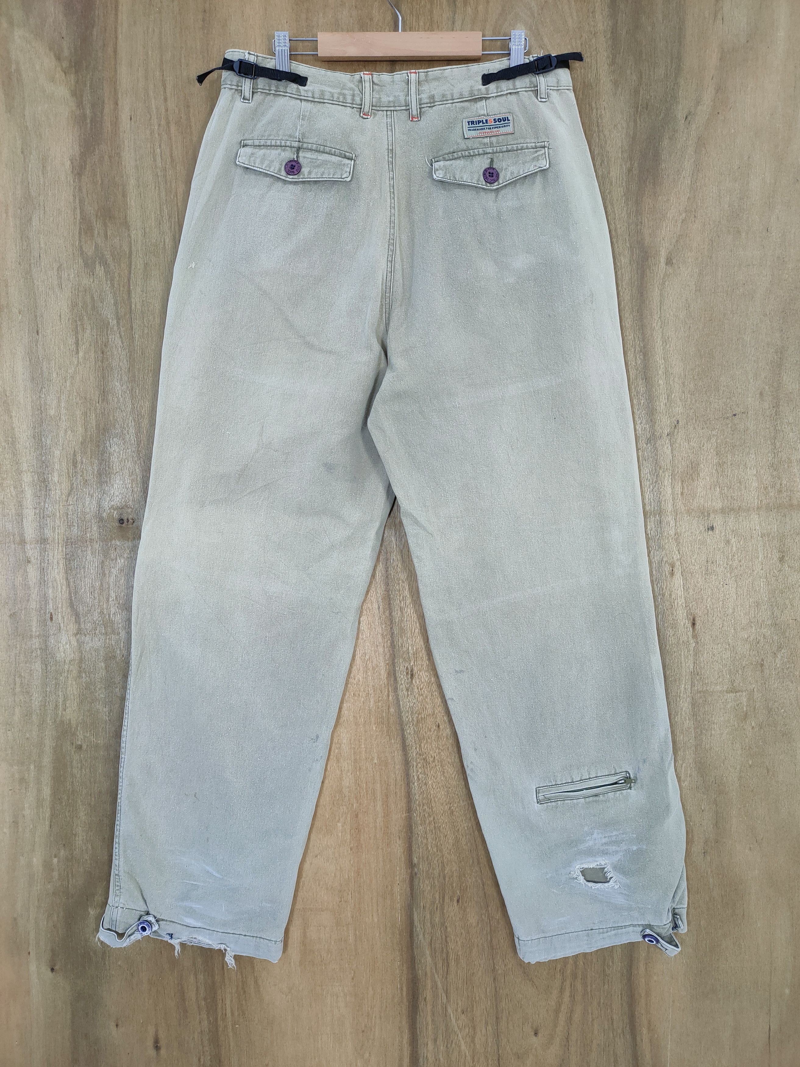 image of Triple 5 Soul Distressed Faded Cargo Pants, Men's (Size 34)