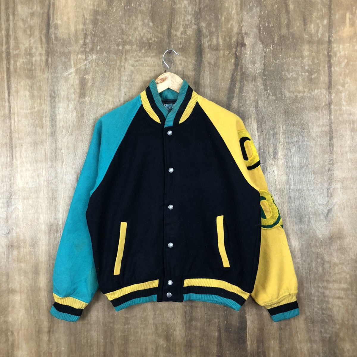 Vintage Ocean Pacific Sunwear Multicolor Varsity Jacket 1529 Grailed