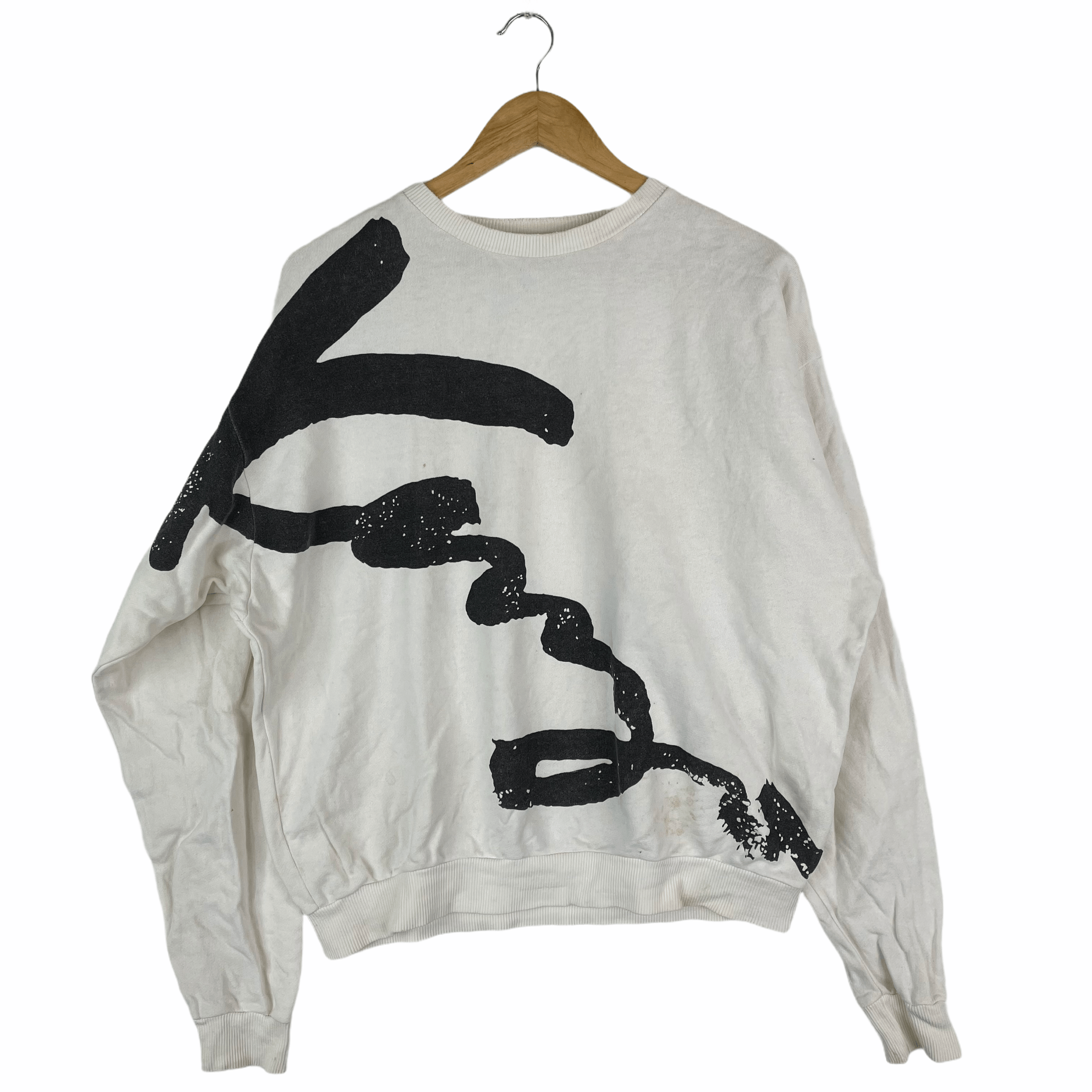 Kenzo Vintage KENZO JEANS PARIS Overprint White Sweatshirt Size US L / EU 52-54 / 3 - 1 Thumbnail