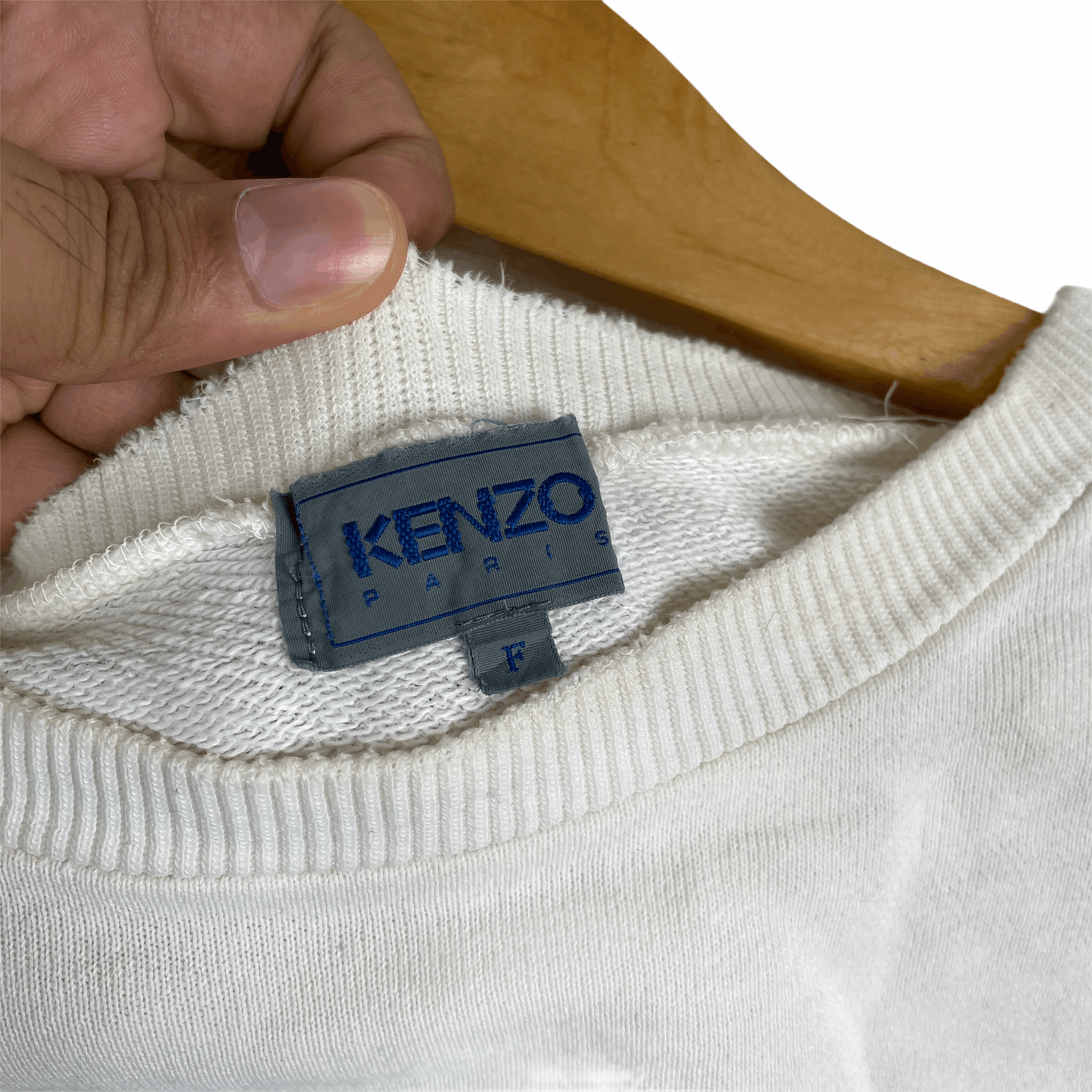 Kenzo Vintage KENZO JEANS PARIS Overprint White Sweatshirt Size US L / EU 52-54 / 3 - 2 Thumbnail