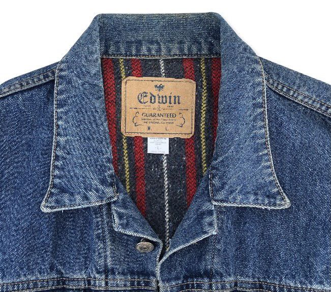 Edwin Vintage Edwin Blanket Lined Denim Jacket Size US L / EU 52-54 / 3 - 13 Thumbnail