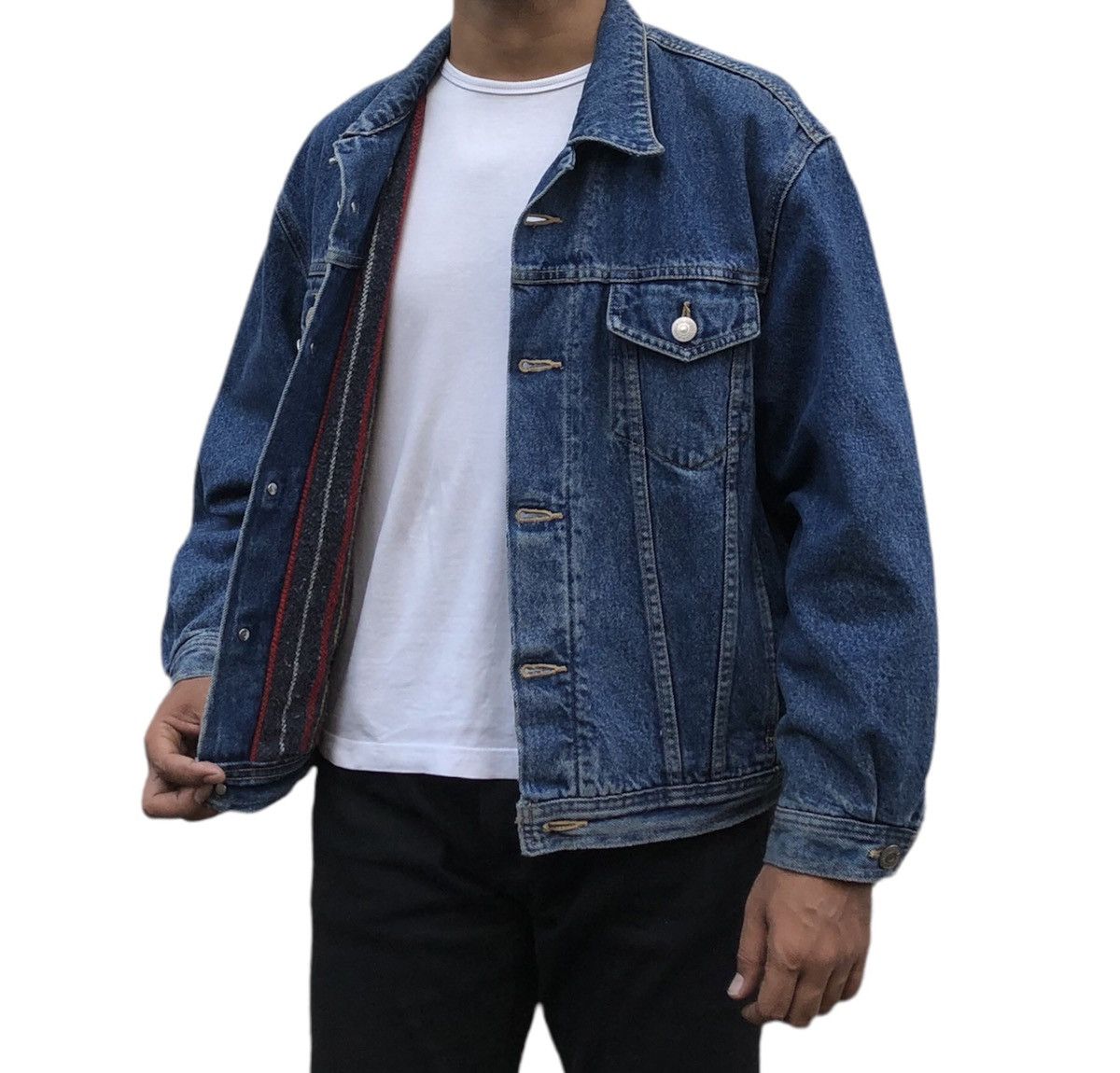 Edwin Vintage Edwin Blanket Lined Denim Jacket Size US L / EU 52-54 / 3 - 6 Thumbnail