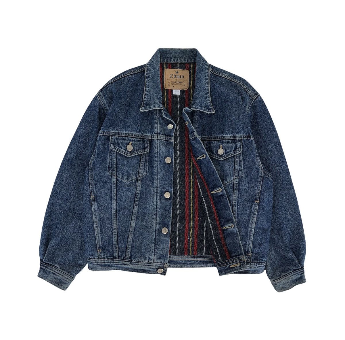 Edwin Vintage Edwin Blanket Lined Denim Jacket Size US L / EU 52-54 / 3 - 8 Thumbnail