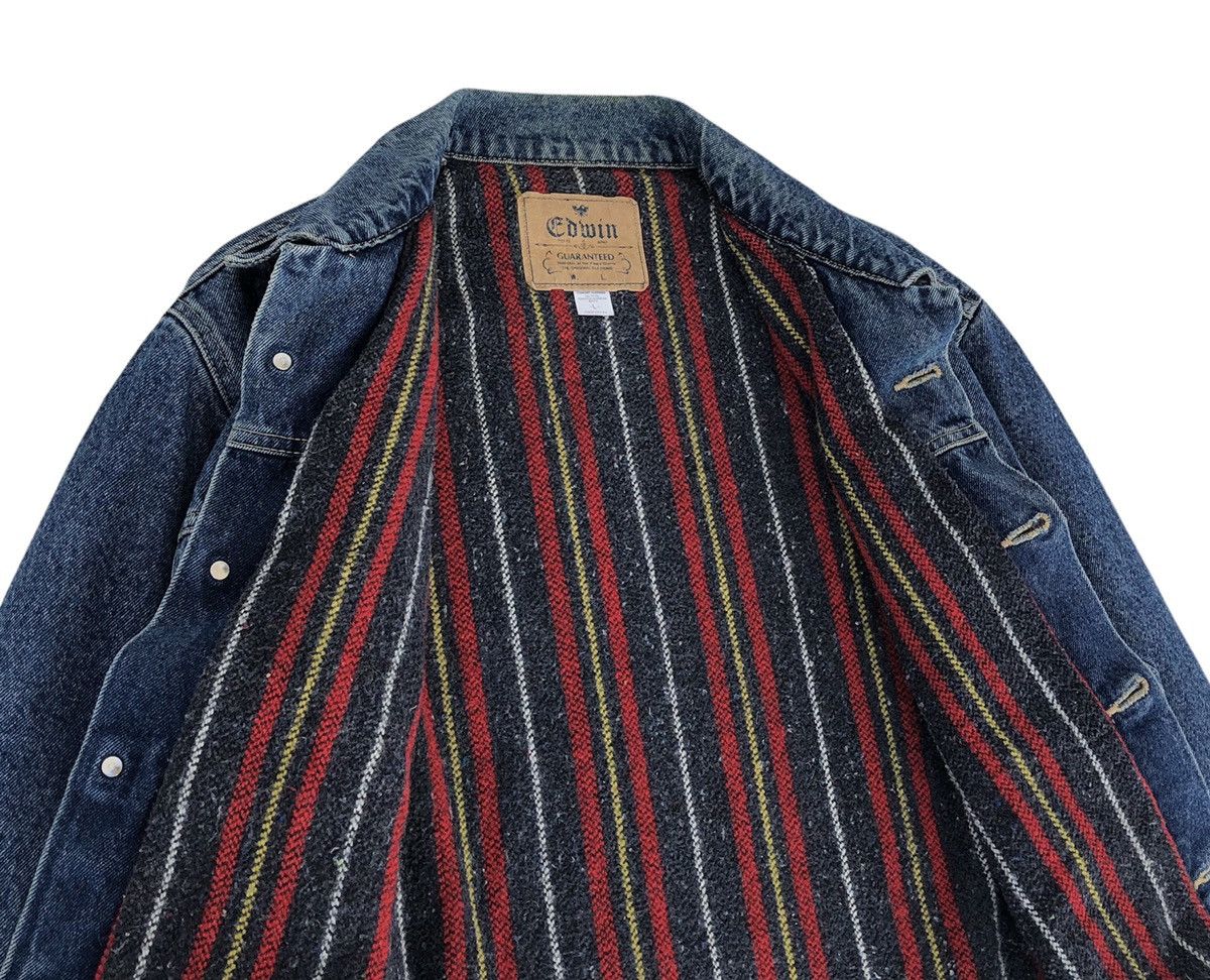 Edwin Vintage Edwin Blanket Lined Denim Jacket Size US L / EU 52-54 / 3 - 12 Thumbnail