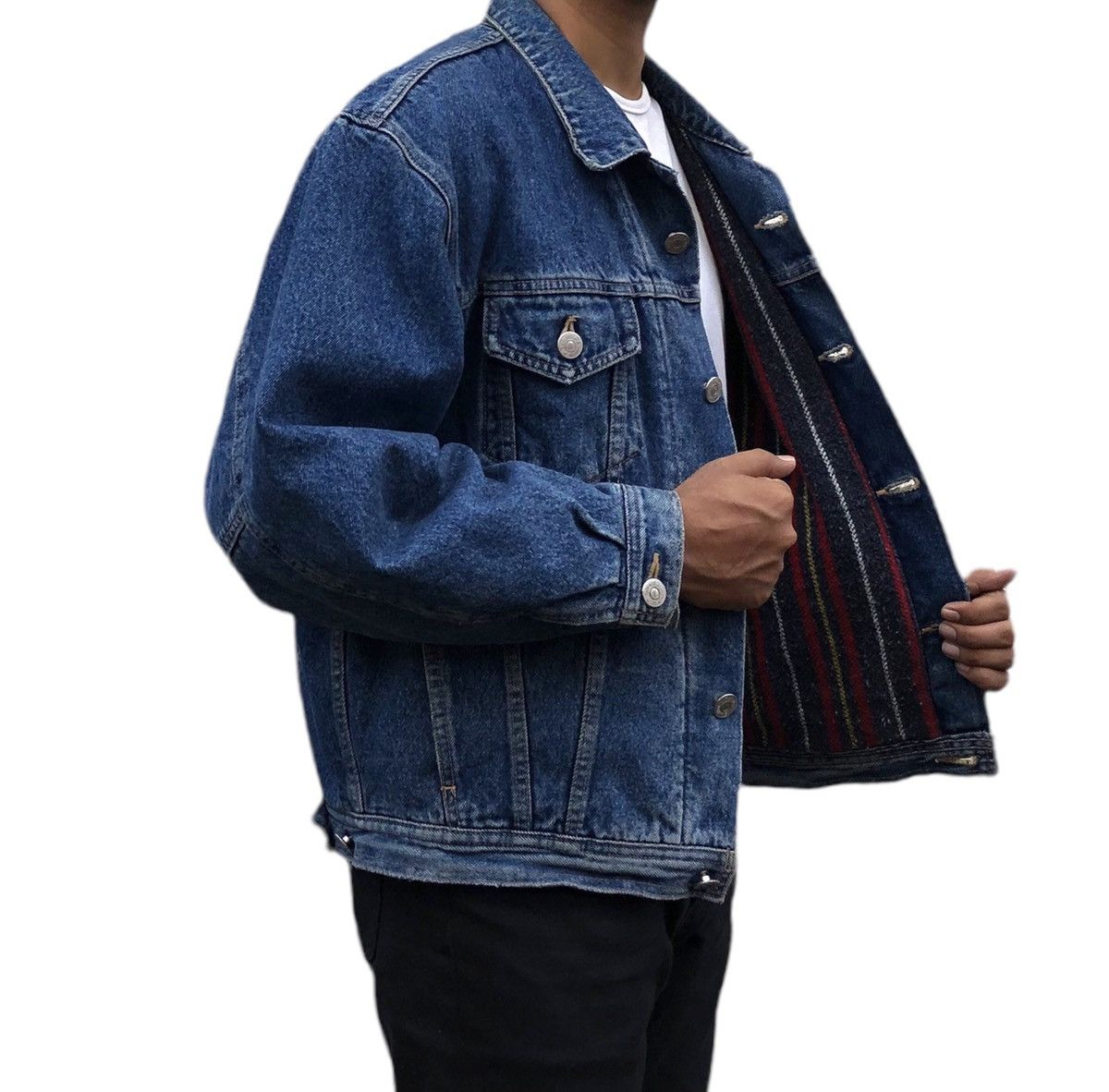 Edwin Vintage Edwin Blanket Lined Denim Jacket Size US L / EU 52-54 / 3 - 3 Thumbnail
