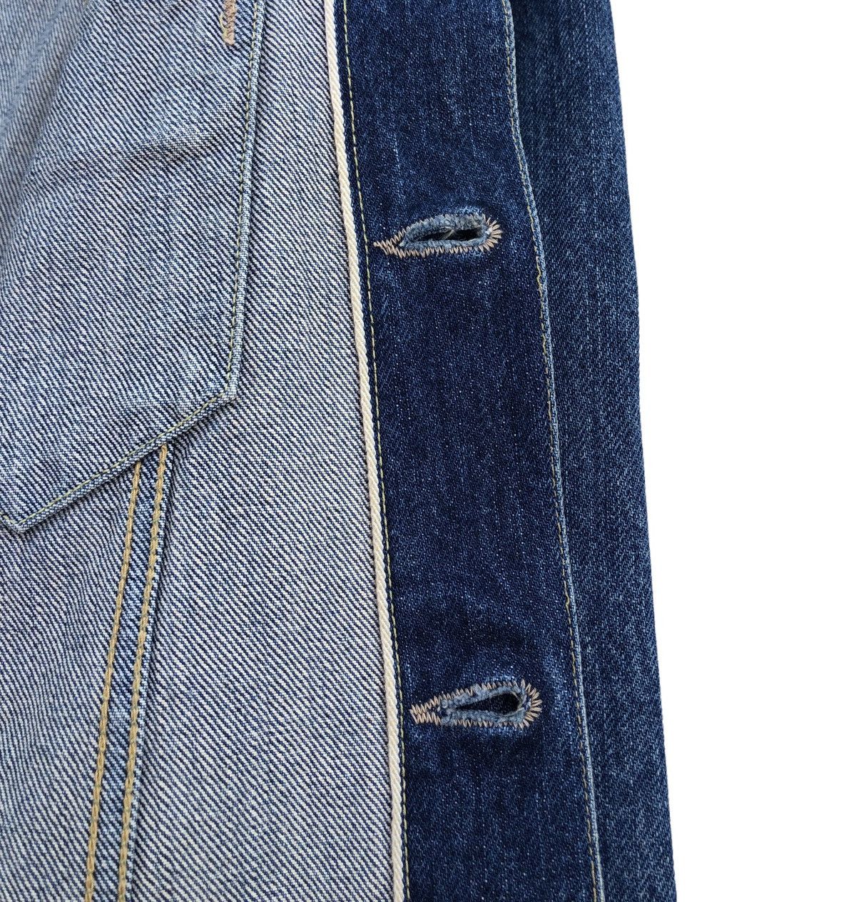 Denime Japanese Blue Jeans Denime Selvedge Trucker Jacket Size US M / EU 48-50 / 2 - 16 Thumbnail