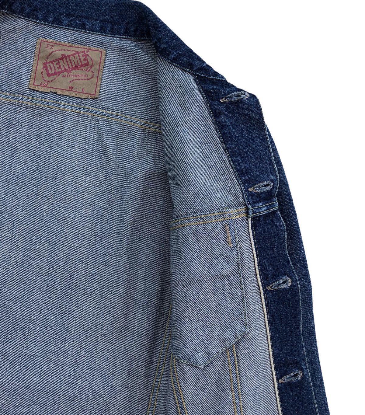 Denime Japanese Blue Jeans Denime Selvedge Trucker Jacket Size US M / EU 48-50 / 2 - 15 Thumbnail