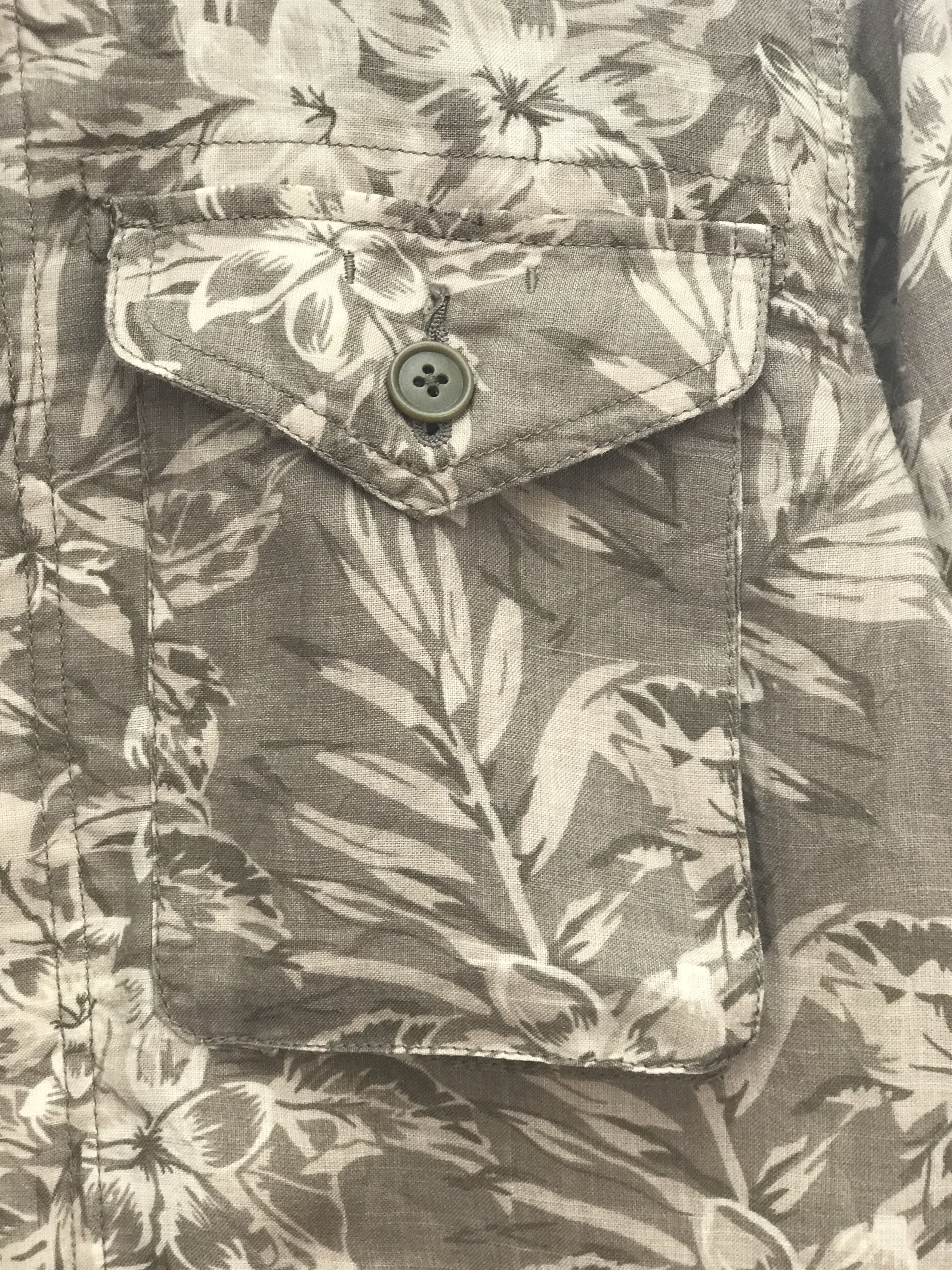 Japanese Brand BACK NUMBER LINEN FLORA DESIGN M65 ARMY JACKET STYLE Size US S / EU 44-46 / 1 - 4 Thumbnail