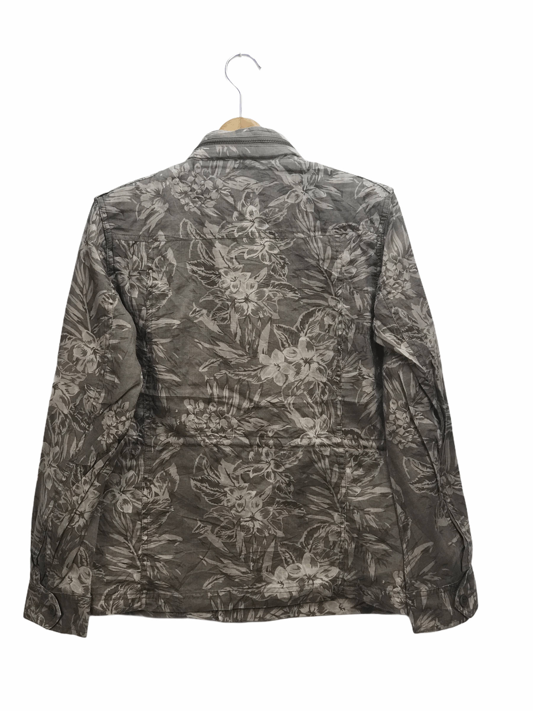 Japanese Brand BACK NUMBER LINEN FLORA DESIGN M65 ARMY JACKET STYLE Size US S / EU 44-46 / 1 - 2 Thumbnail