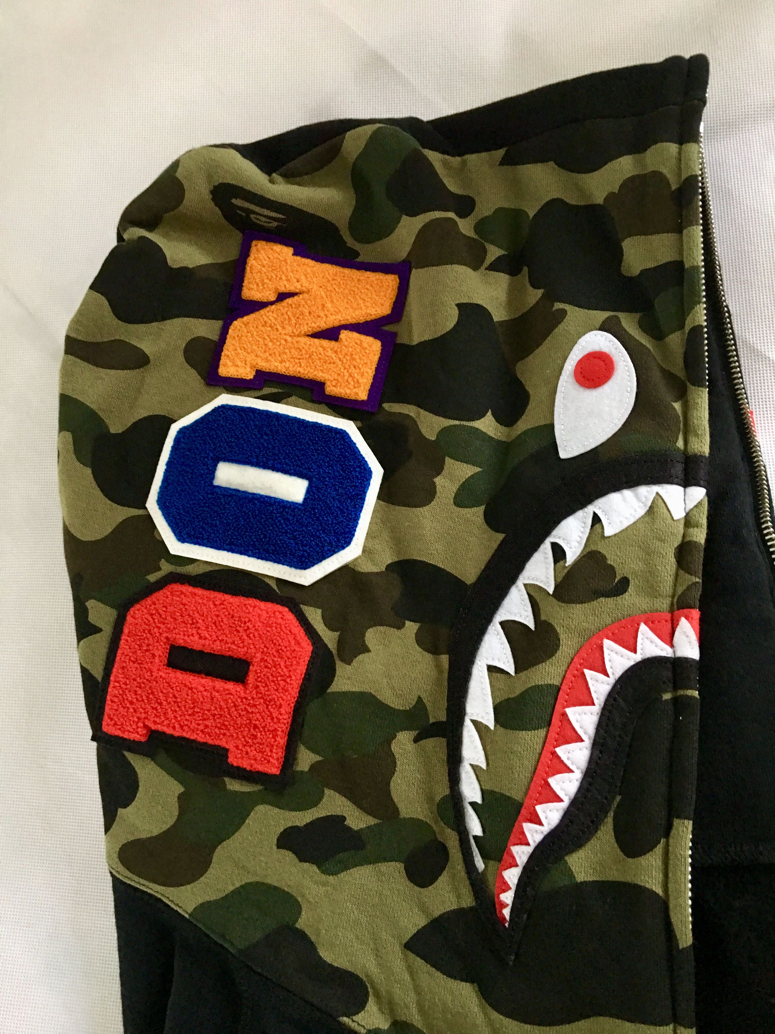 Bape Bape x Big Sean Shark Full Zip Shark Hoodie Black XL Size US XL / EU 56 / 4 - 4 Thumbnail