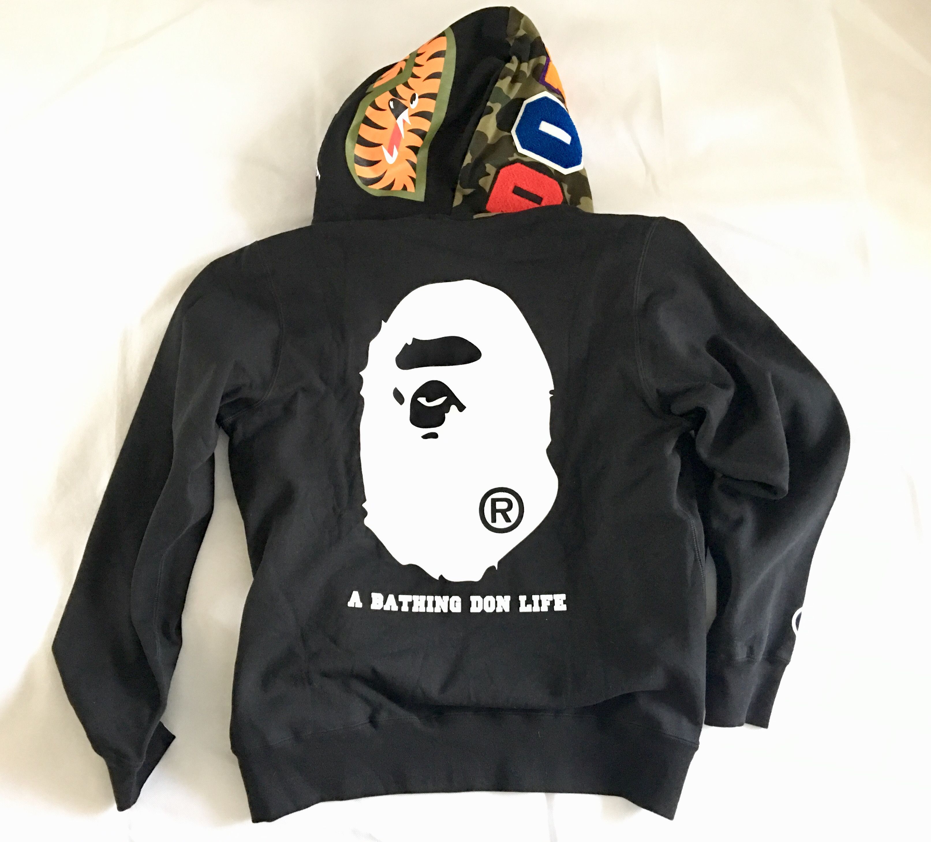 Bape Bape x Big Sean Shark Full Zip Shark Hoodie Black XL Size US XL / EU 56 / 4 - 3 Thumbnail
