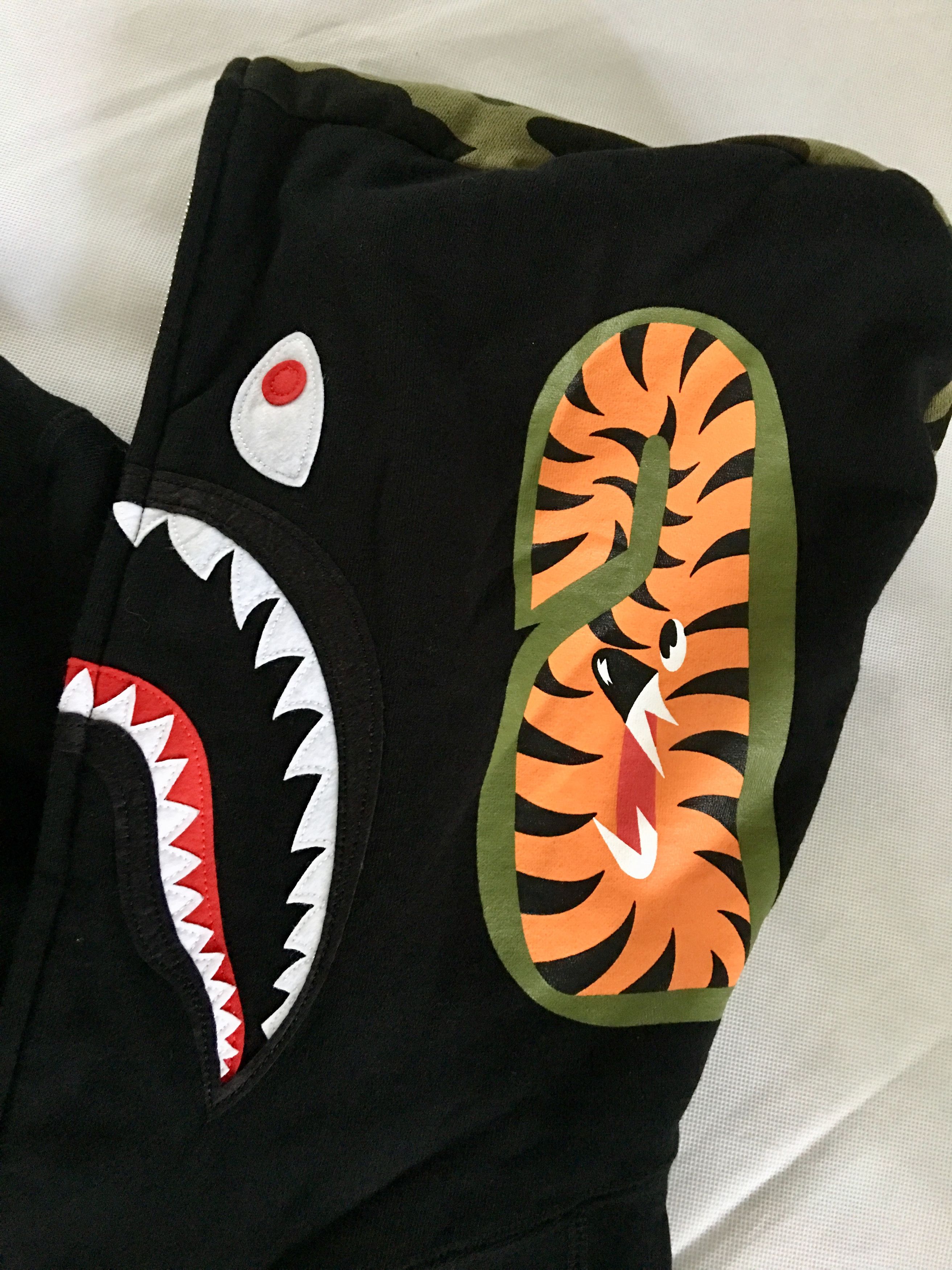 Bape Bape x Big Sean Shark Full Zip Shark Hoodie Black XL Size US XL / EU 56 / 4 - 5 Thumbnail