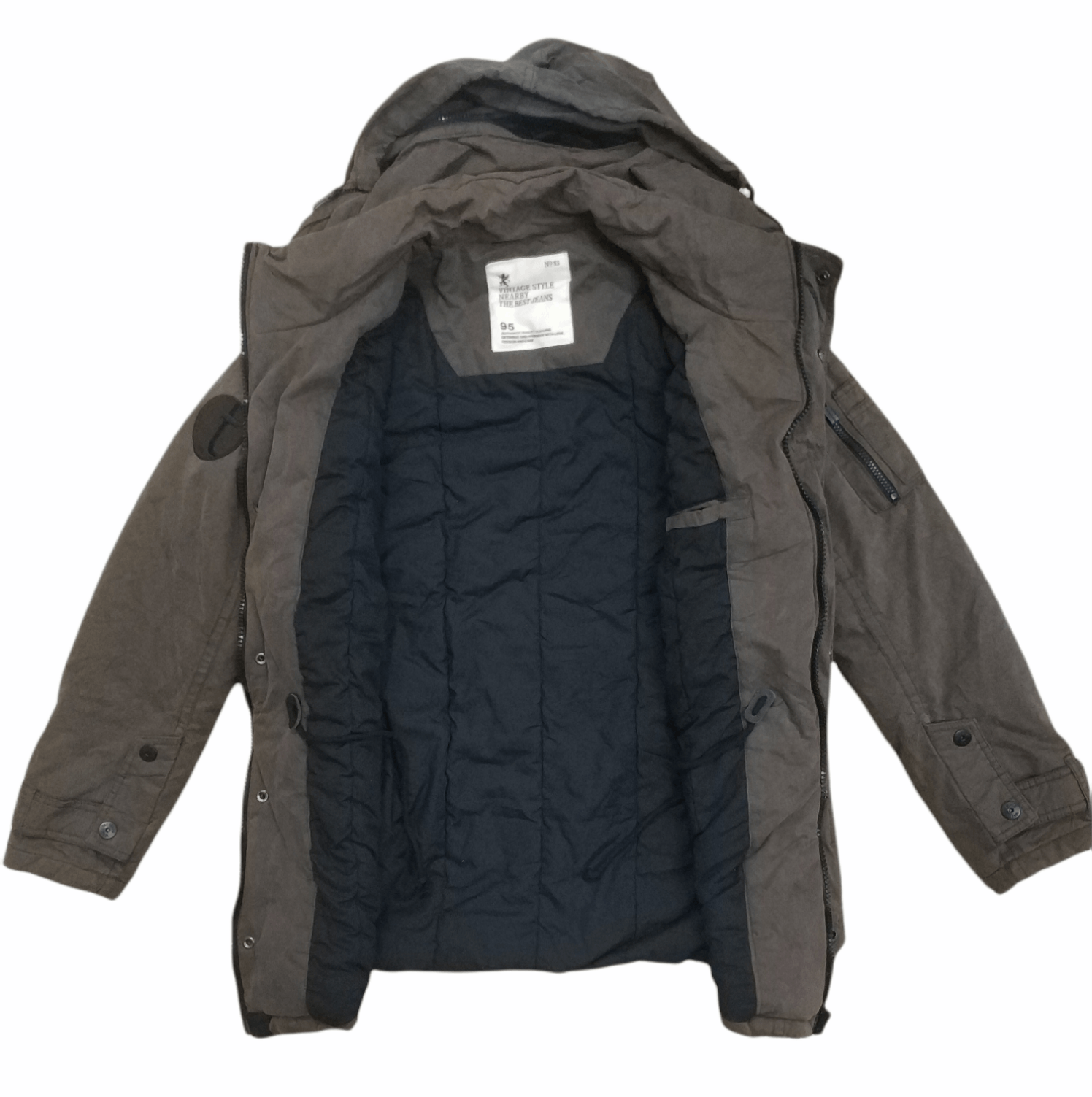 Japanese Brand 🔥TBJ Khaki Hoodie Quilted Jacket Size US M / EU 48-50 / 2 - 1 Thumbnail