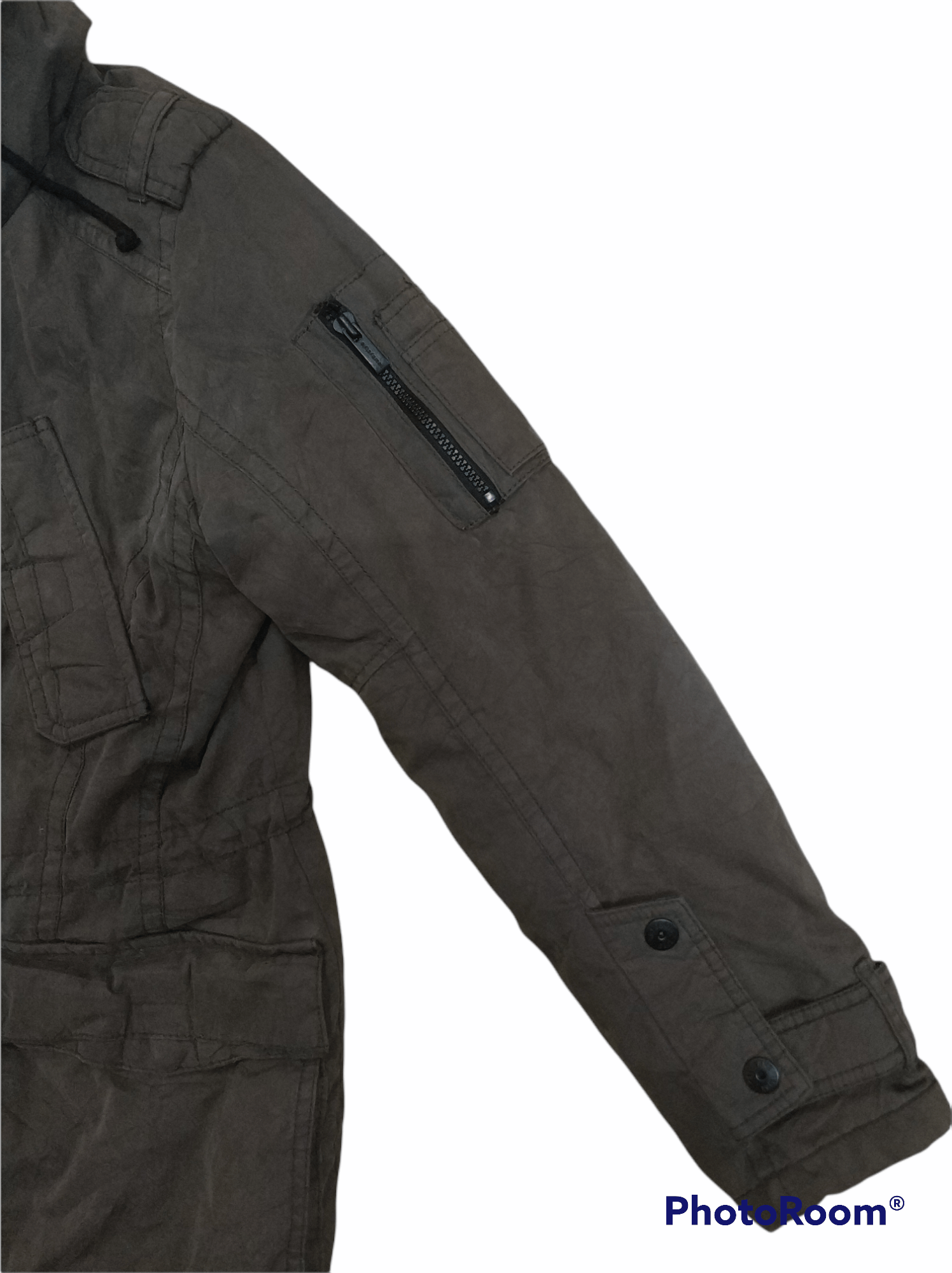 Japanese Brand 🔥TBJ Khaki Hoodie Quilted Jacket Size US M / EU 48-50 / 2 - 6 Thumbnail