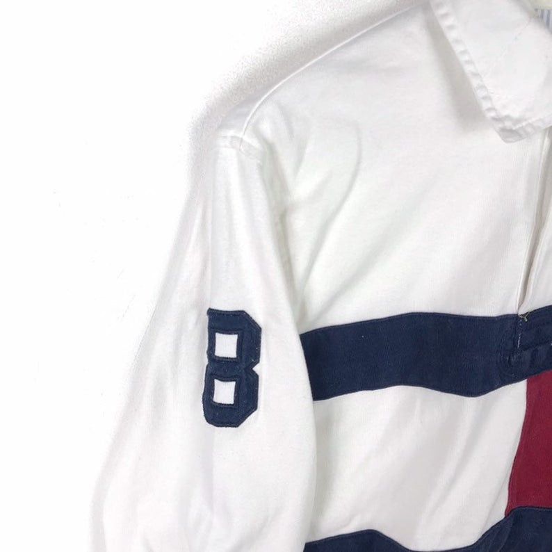 Tommy Hilfiger Vintage TOMMY HILFIGER Big Embroidered Flag Size US M / EU 48-50 / 2 - 2 Thumbnail