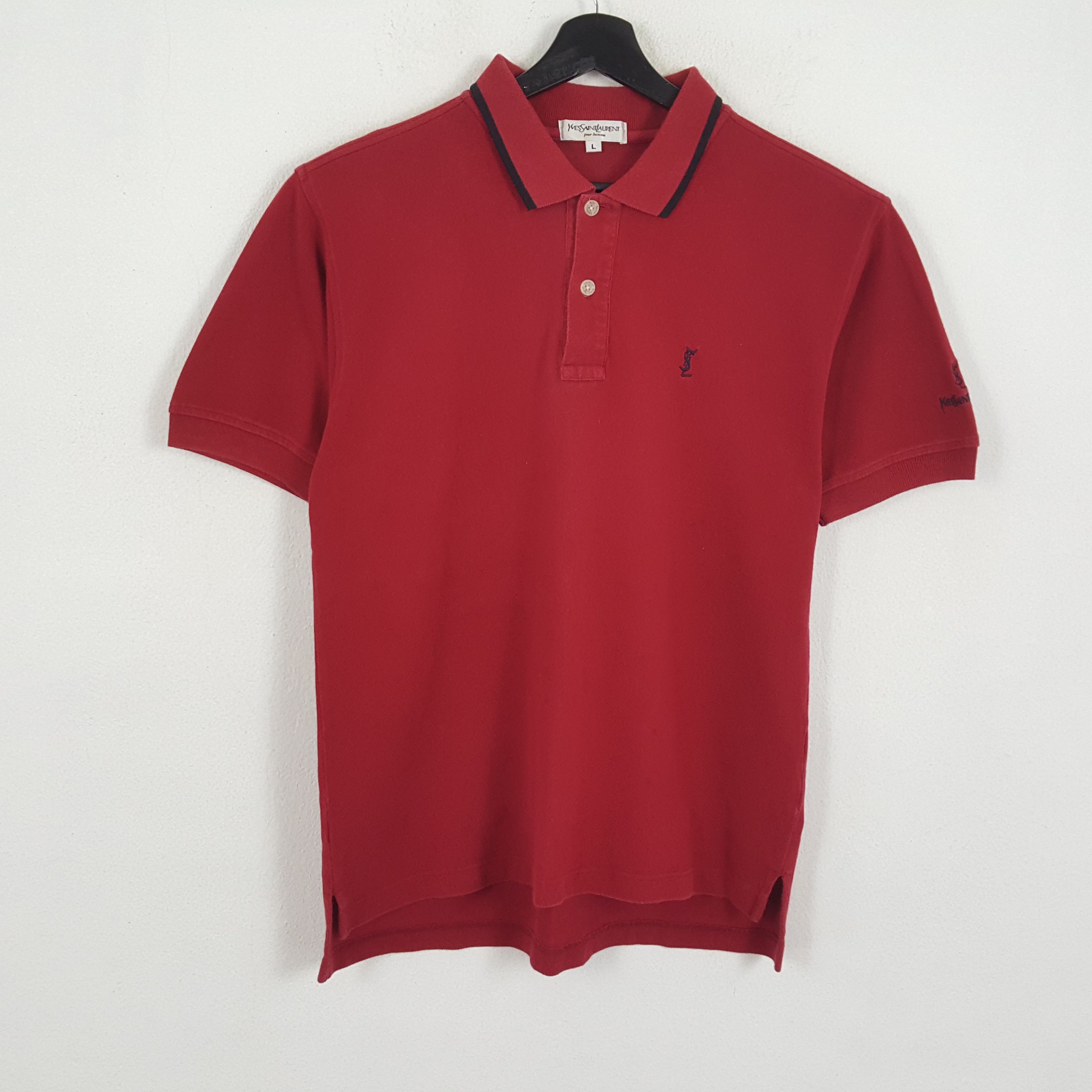 YVES SAINT LAURENT Italian Brand Logo Design Polos