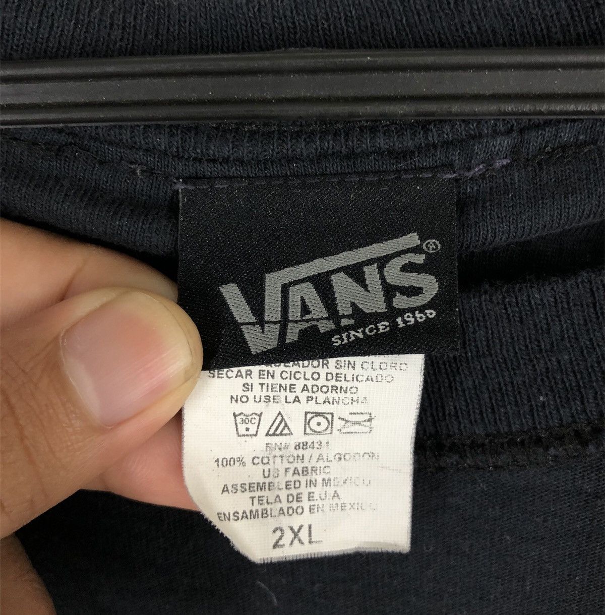 Vans × Vintage Vintage Vans Skateboard Big Logo Black Tee XXL Sz Size US XXL / EU 58 / 5 - 5 Thumbnail