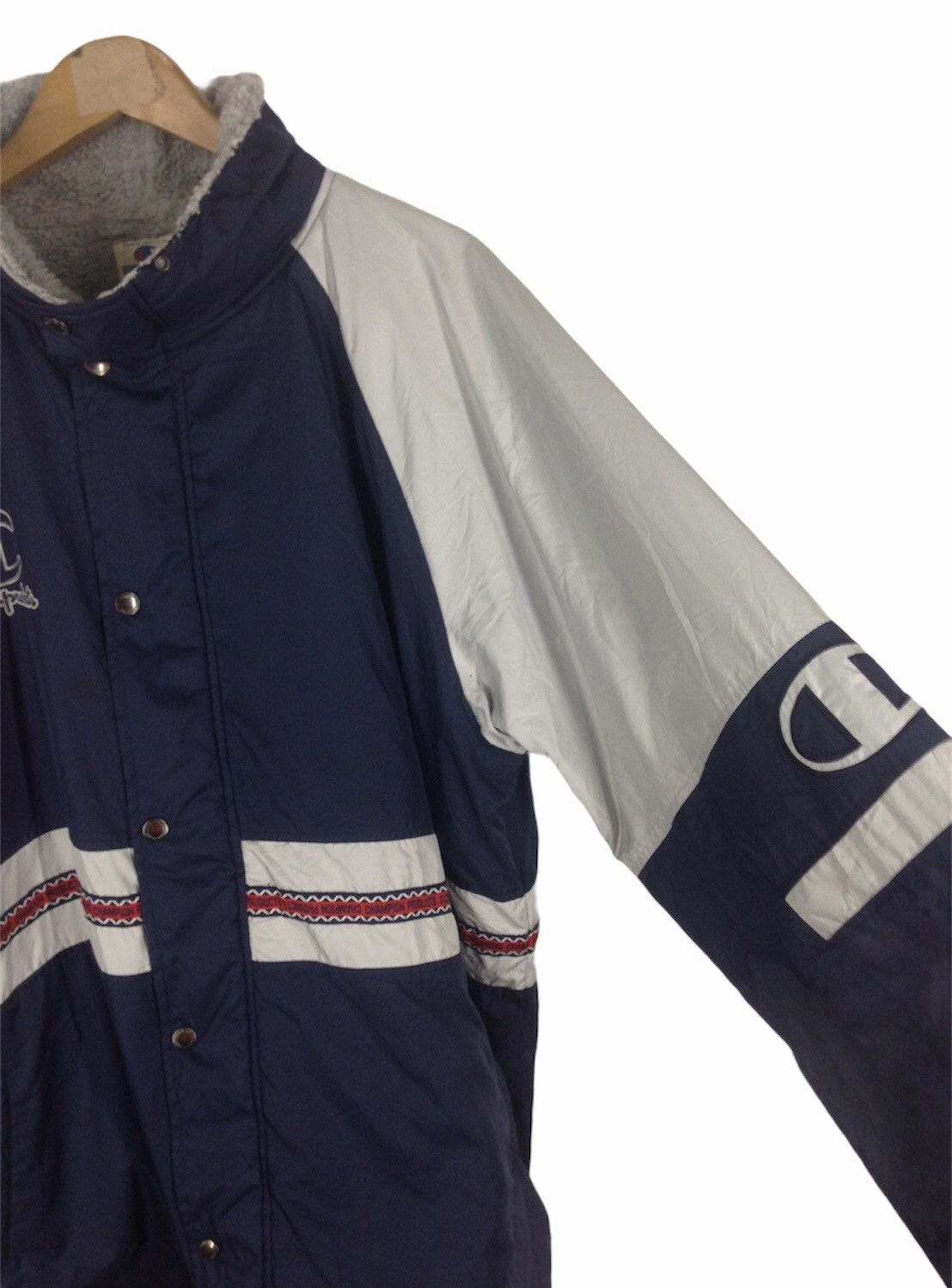 Champion × Vintage Champion Long Jacket Parka With Big Logo Back Jacket Size US L / EU 52-54 / 3 - 5 Thumbnail