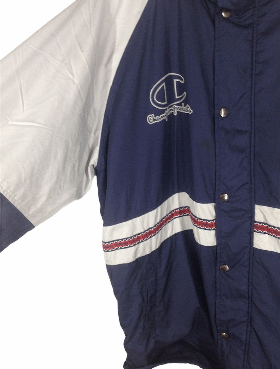 Champion × Vintage Champion Long Jacket Parka With Big Logo Back Jacket Size US L / EU 52-54 / 3 - 4 Thumbnail