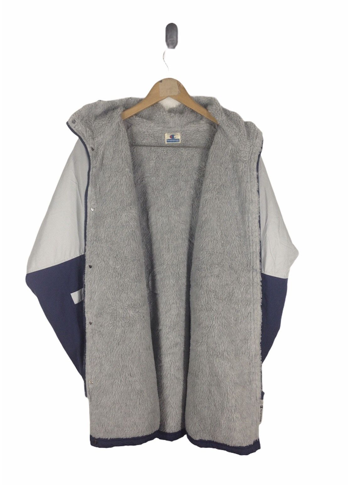 Champion × Vintage Champion Long Jacket Parka With Big Logo Back Jacket Size US L / EU 52-54 / 3 - 3 Thumbnail