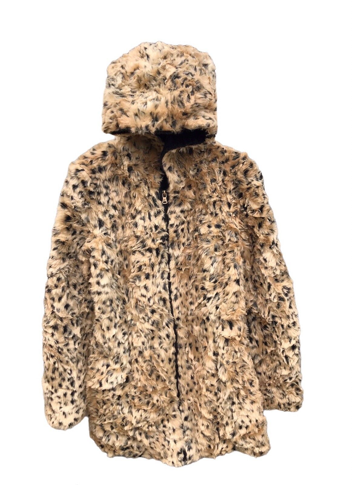 Zara Zara leopard fur jacket hoodie | Grailed