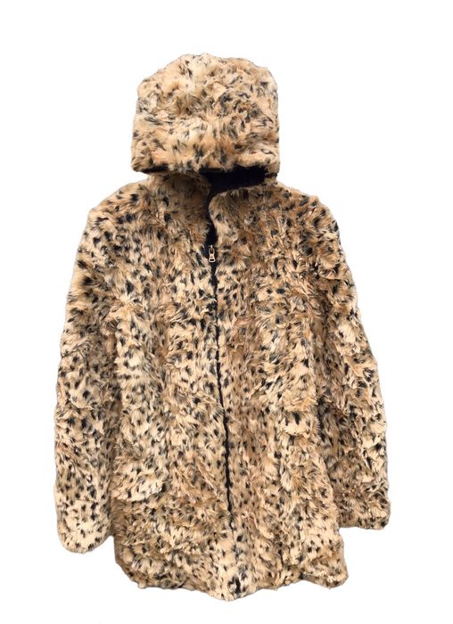 Zara leopard outlet fur coat