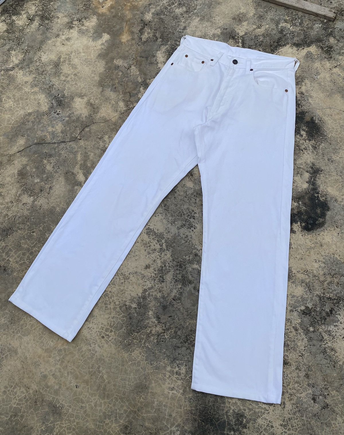 Denime Denime White Pant Size US 29 - 2 Thumbnail
