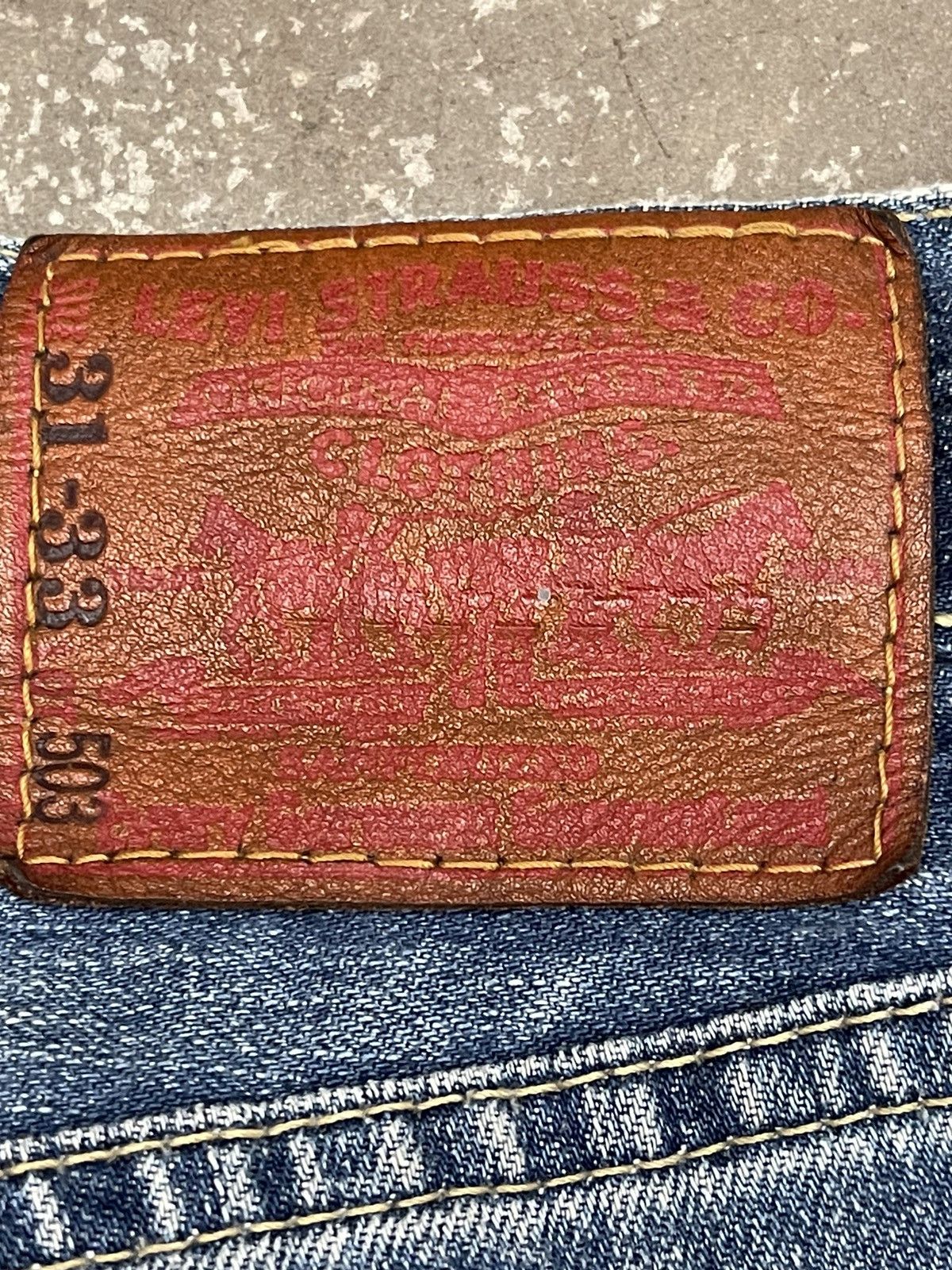 Levi's Vintage LEVIS 503 Distressed Jeans Size US 31 - 13 Thumbnail